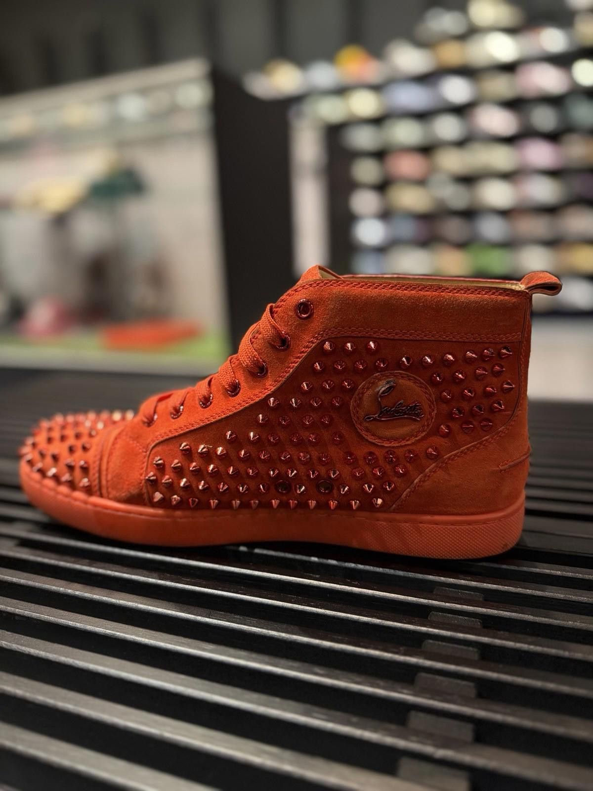 Christian Louboutin Christian Louboutin Red High Top Spike Sneakers 45EU/12US Size US 12 / EU 45 - 10 Thumbnail