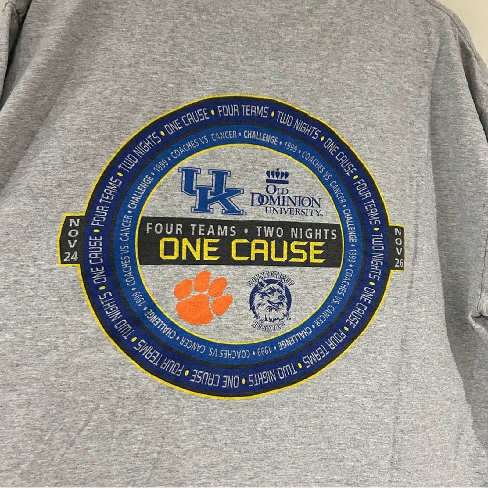 Nike Vintage 1999 Nike Coaches Vs Cancer Basketball Shirt Size US XL / EU 56 / 4 - 3 Thumbnail