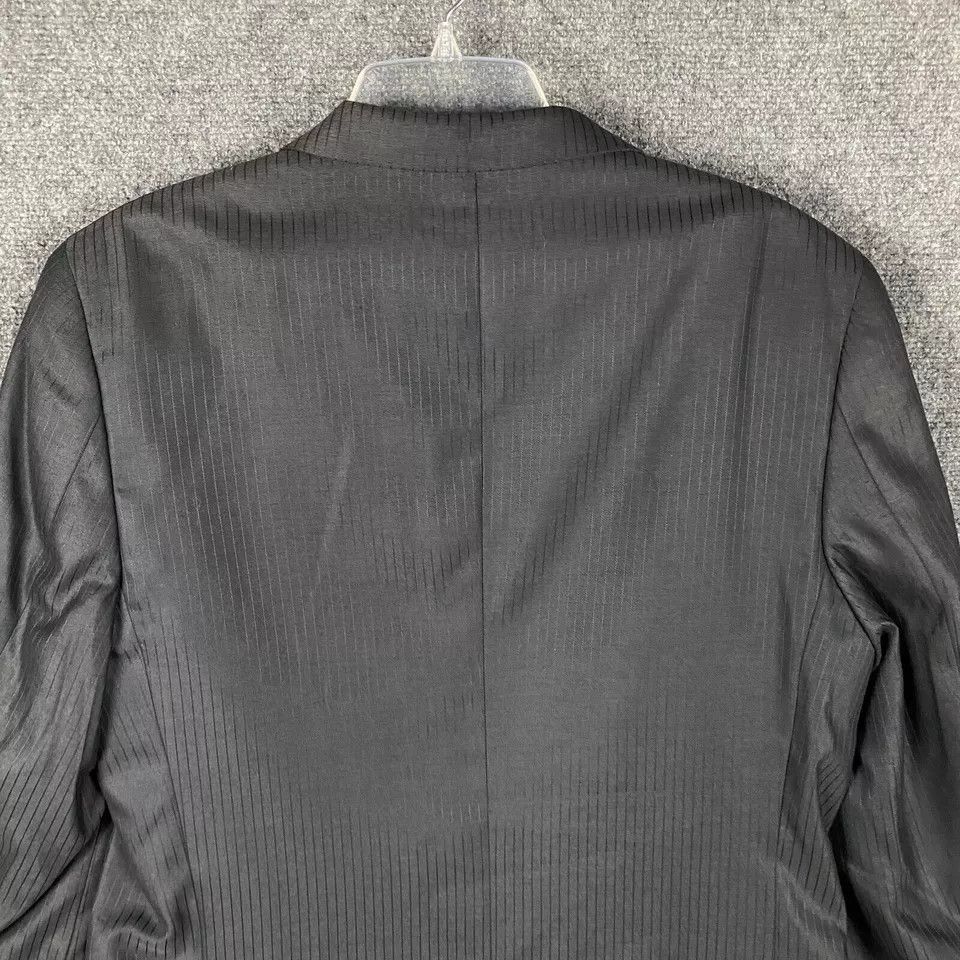 Other Angelo Rossi Blazer Suit Men's 40R Gray Striped Polyester Size 40R - 8 Thumbnail
