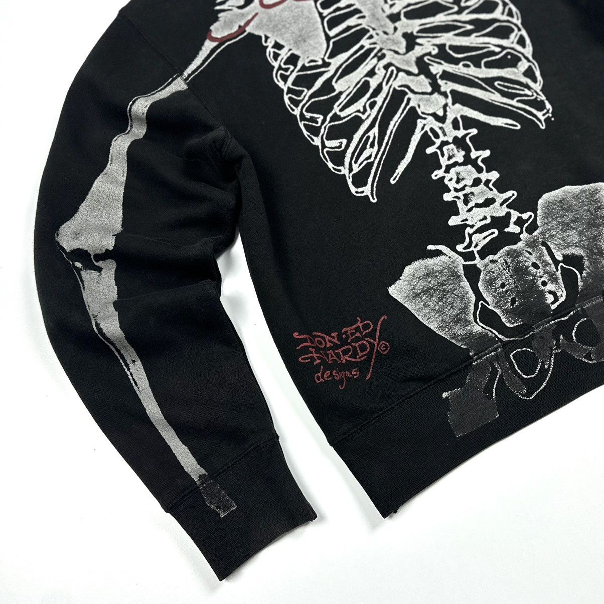 Ed Hardy Vintage Ed Hardy x Christian Audigier Skeleton Zip Hoodie Size US XL / EU 56 / 4 - 15 Thumbnail