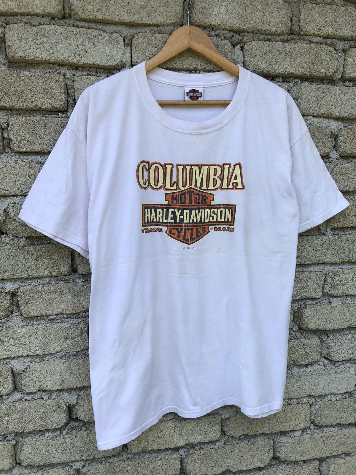 Harley Davidson Vintage Y2K Columbia Motorcycle Harley Davidson lTee Size US XL / EU 56 / 4 - 4 Thumbnail