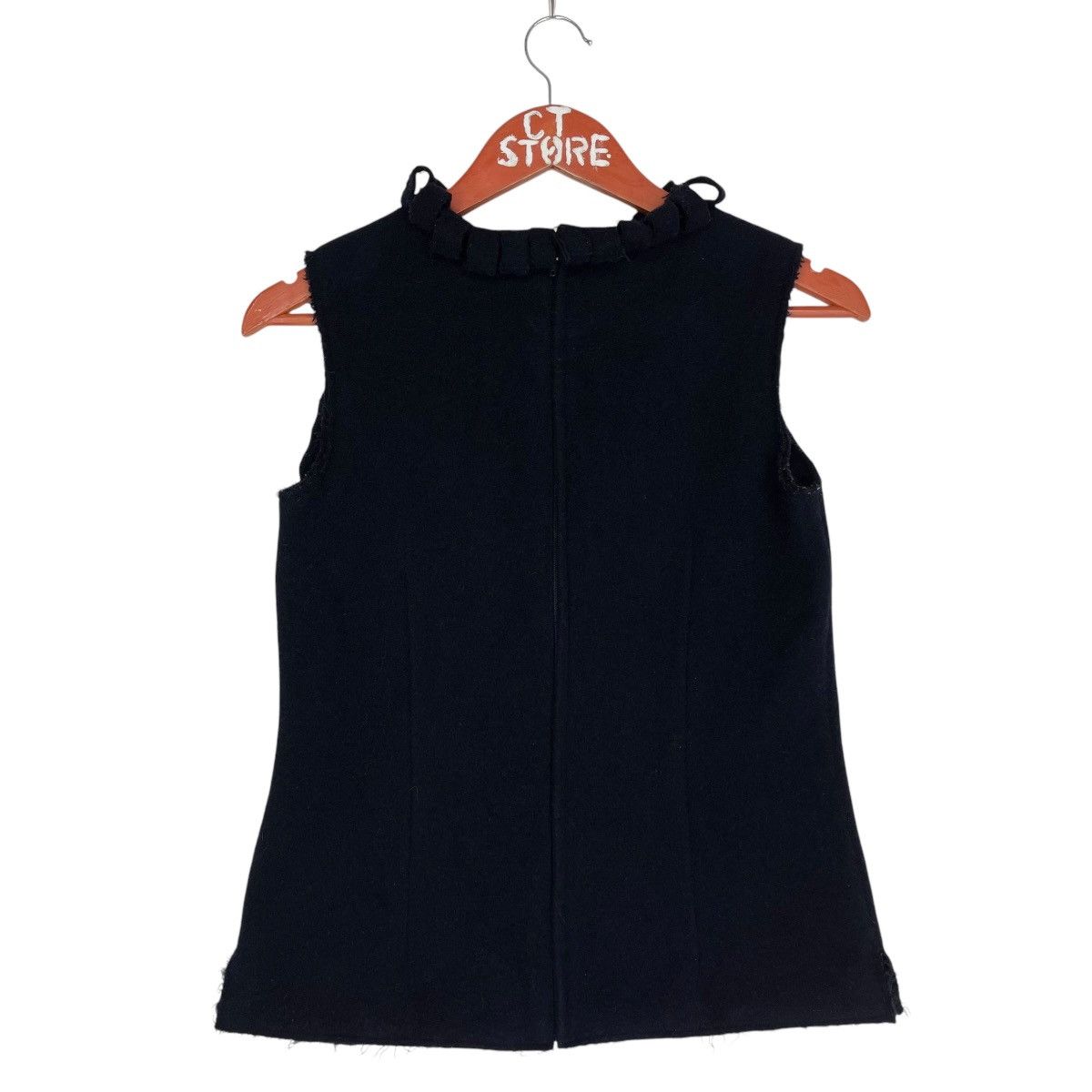 Japanese Brand A/T Sleeveless Top Dark Blue Size S / US 4 / IT 40 - 1 Thumbnail
