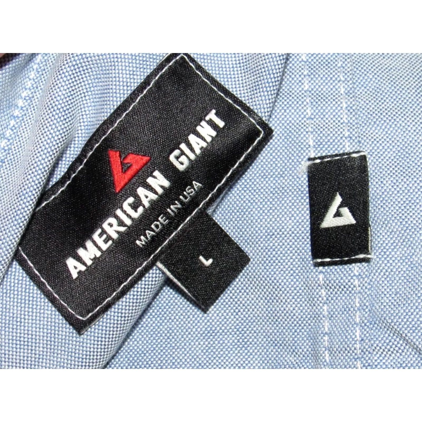 Vintage AMERICAN GIANT Blue Long Sleeve Button Down Shirt Large Mens XS? Size US L / EU 52-54 / 3 - 3 Thumbnail