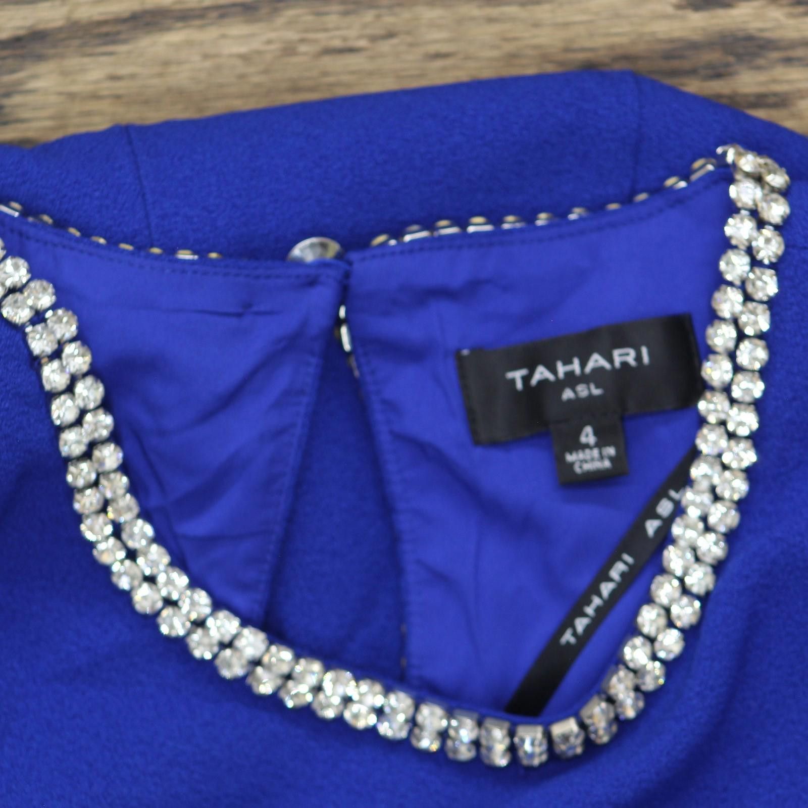 Other Nwt Tahari Asl Trim Shift Dress Dam625-t4 Cobalt Blue 4 Size S / US 4 / IT 40 - 5 Thumbnail