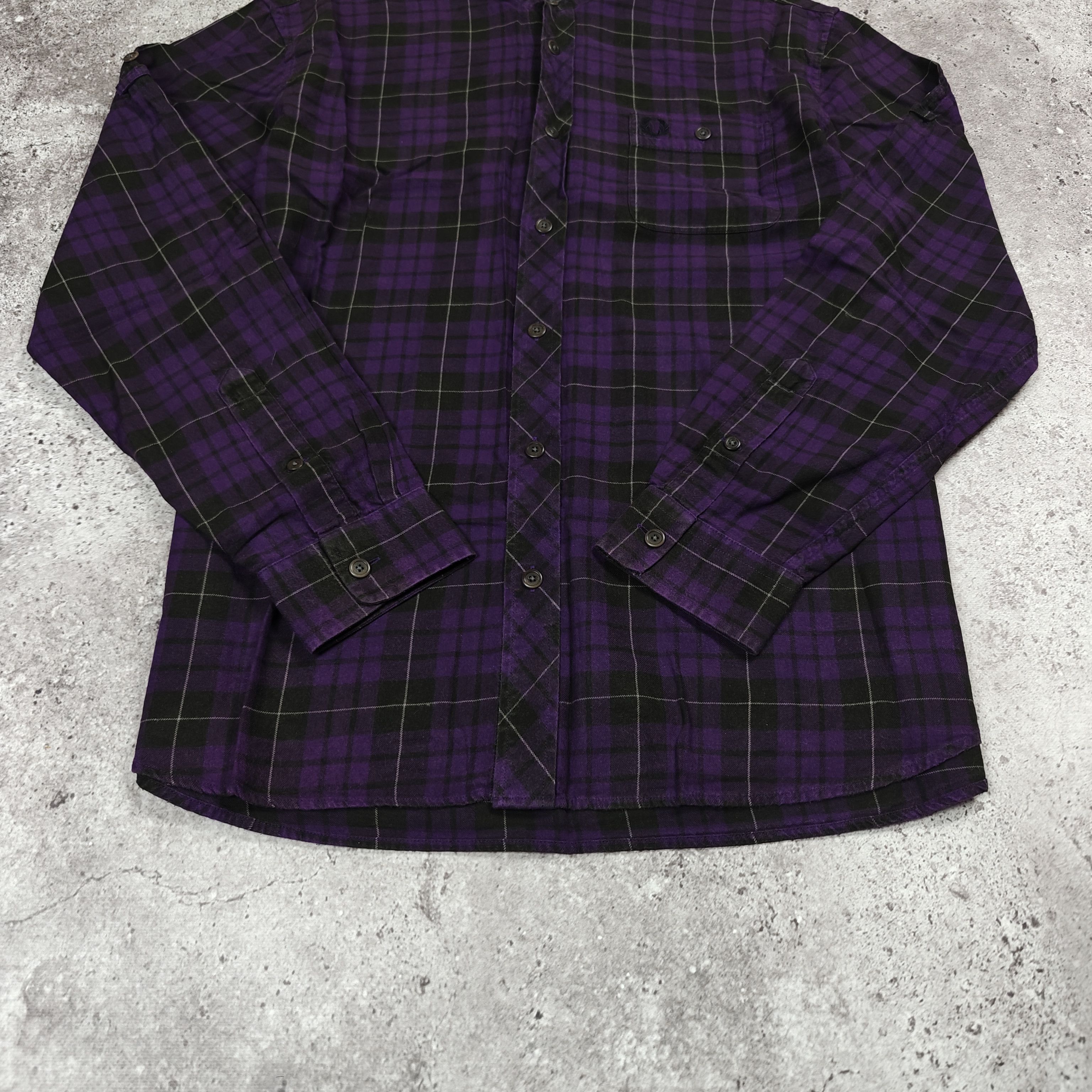 Fred Perry Fred Perry Shirt Cotton Check Purple size L Size US L / EU 52-54 / 3 - 3 Thumbnail