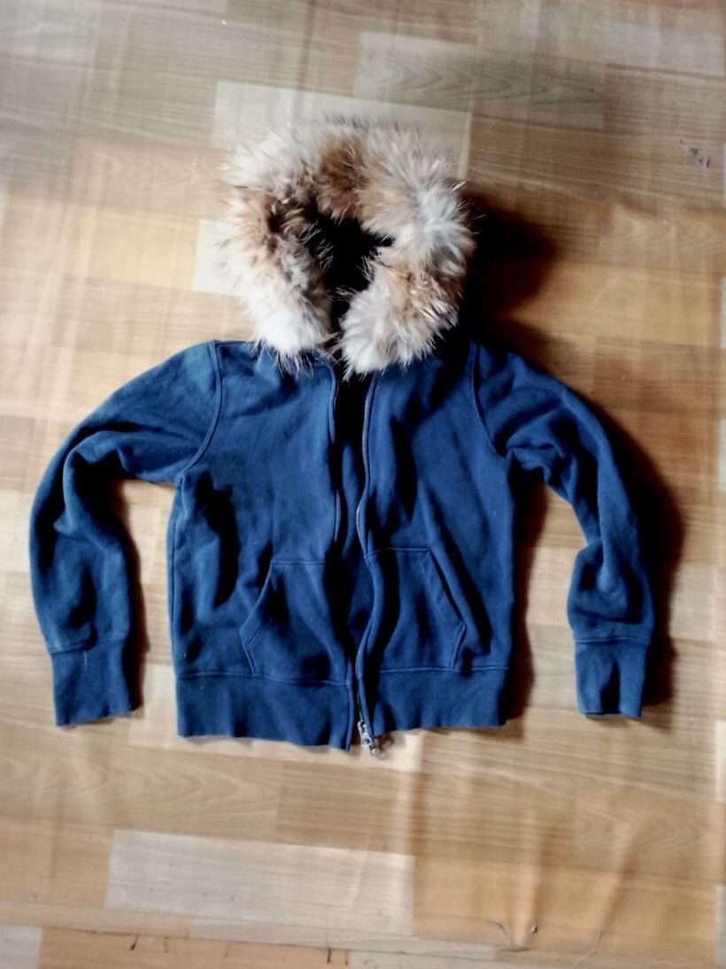 If Six Was Nine × Japanese Brand × Le Grande Bleu (L.G.B.) Fur Hoodie uniqlo ifsixwasnine lgb style Size US S / EU 44-46 / 1 - 2 Thumbnail