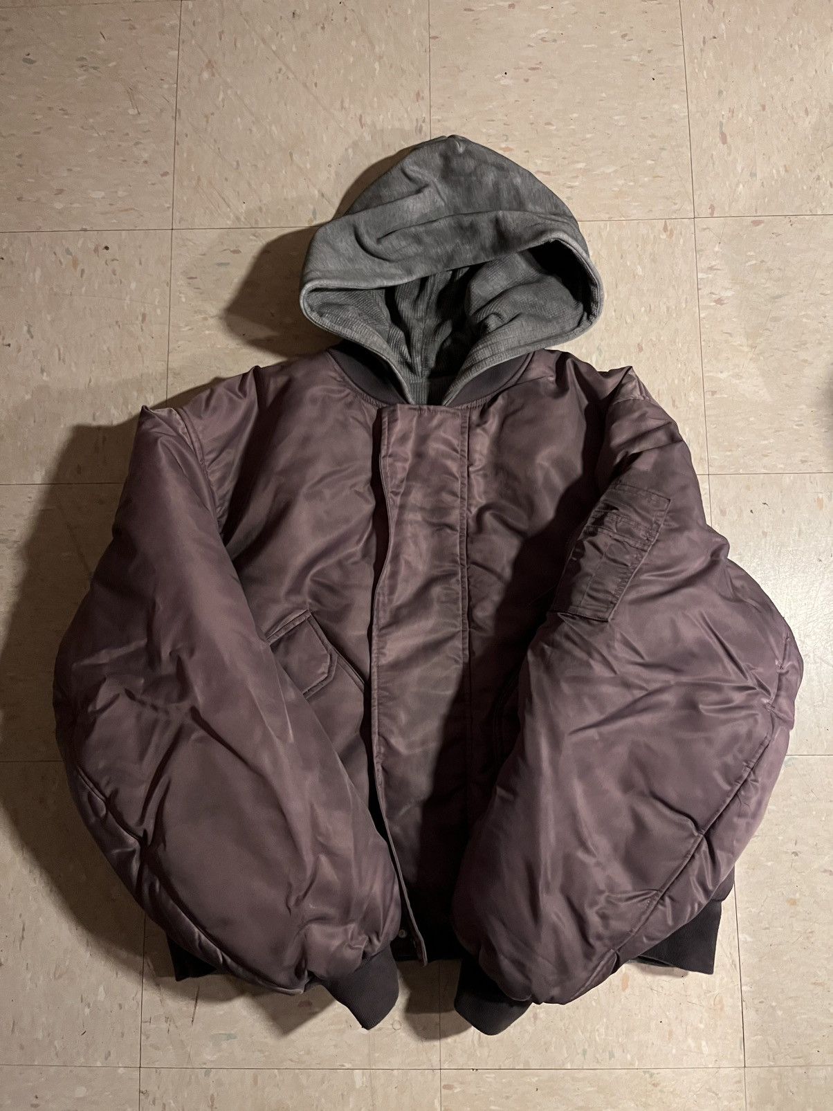 No Faith Studios NoFaithStudios BASIC REVERSIBLE WAFFLE BOMBER BURGUNDY Size US M / EU 48-50 / 2 - 1 Thumbnail