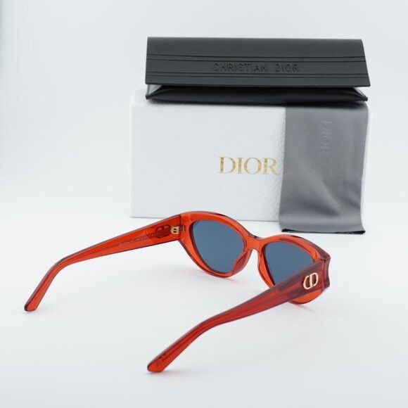 Dior Dior DIORGLOW B1I 35B0 Sunglasses Red Cat Eye Frame Size ONE SIZE - 10 Thumbnail