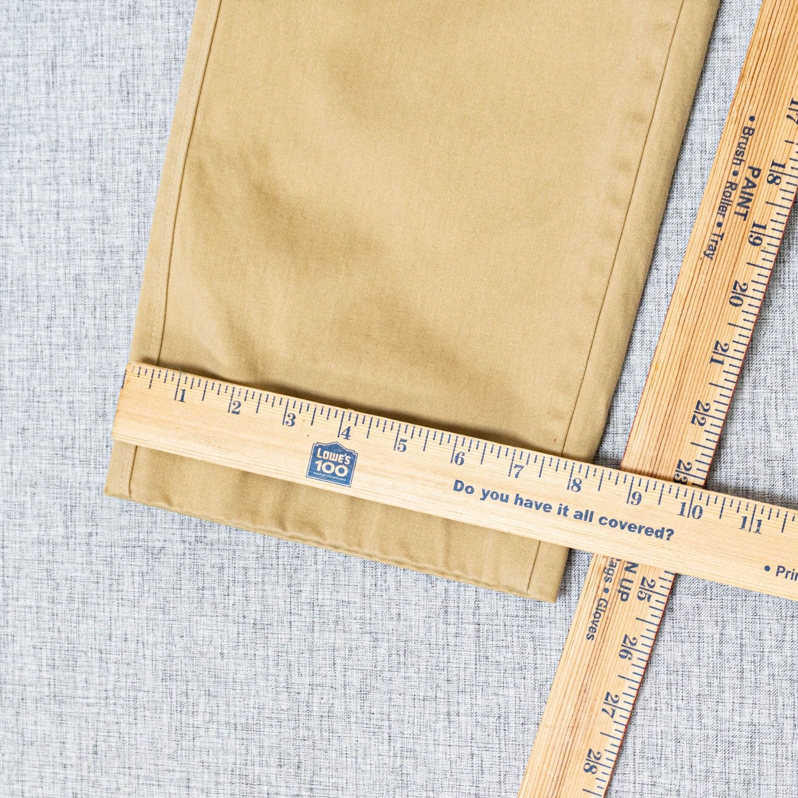 AMI AMI Alexandre Mattiussi Logo Patch Trousers Beige M short Size US 32 / EU 48 - 8 Thumbnail