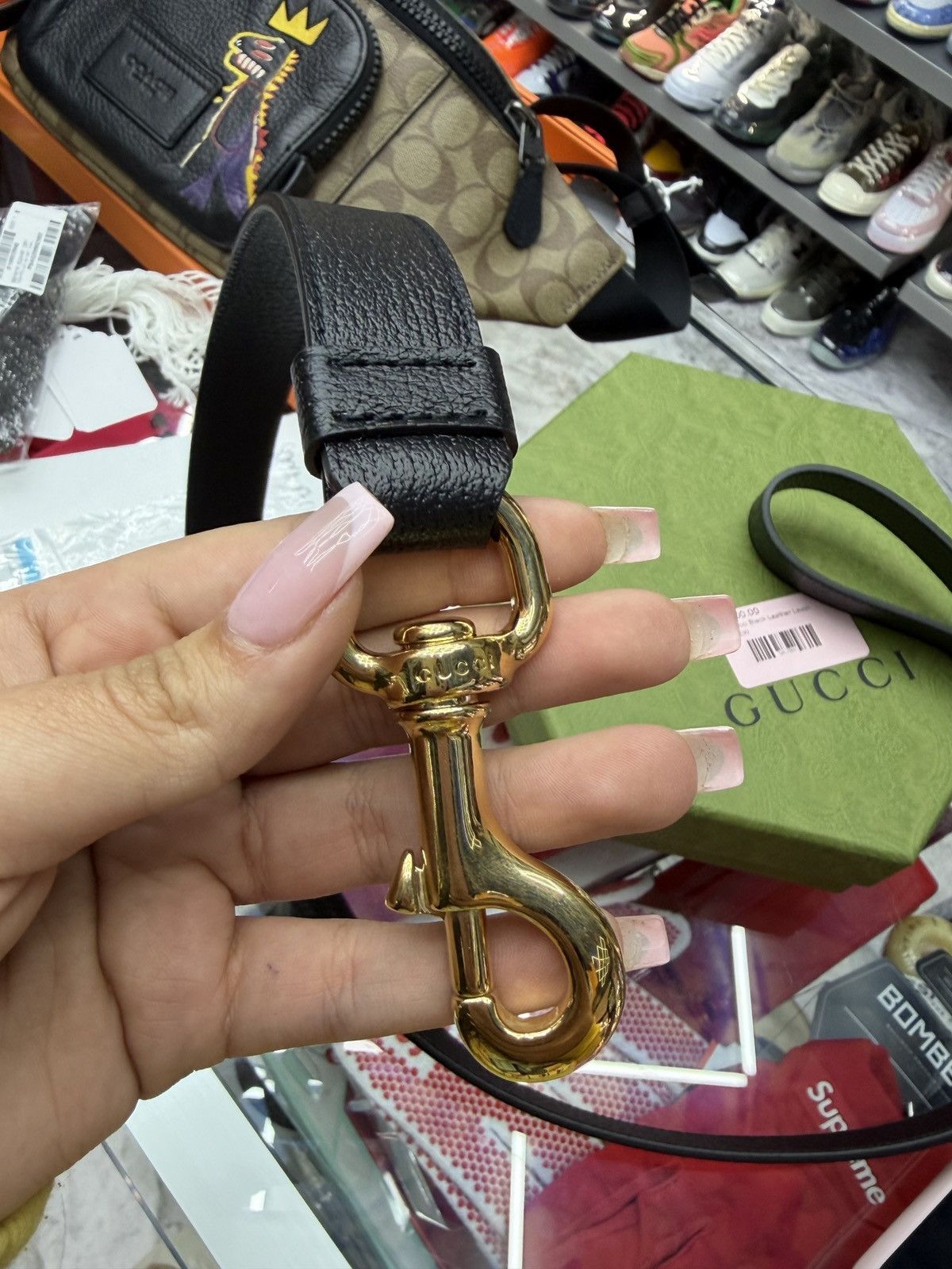 Gucci Gucci Black Leather Leash Size ONE SIZE - 5 Thumbnail