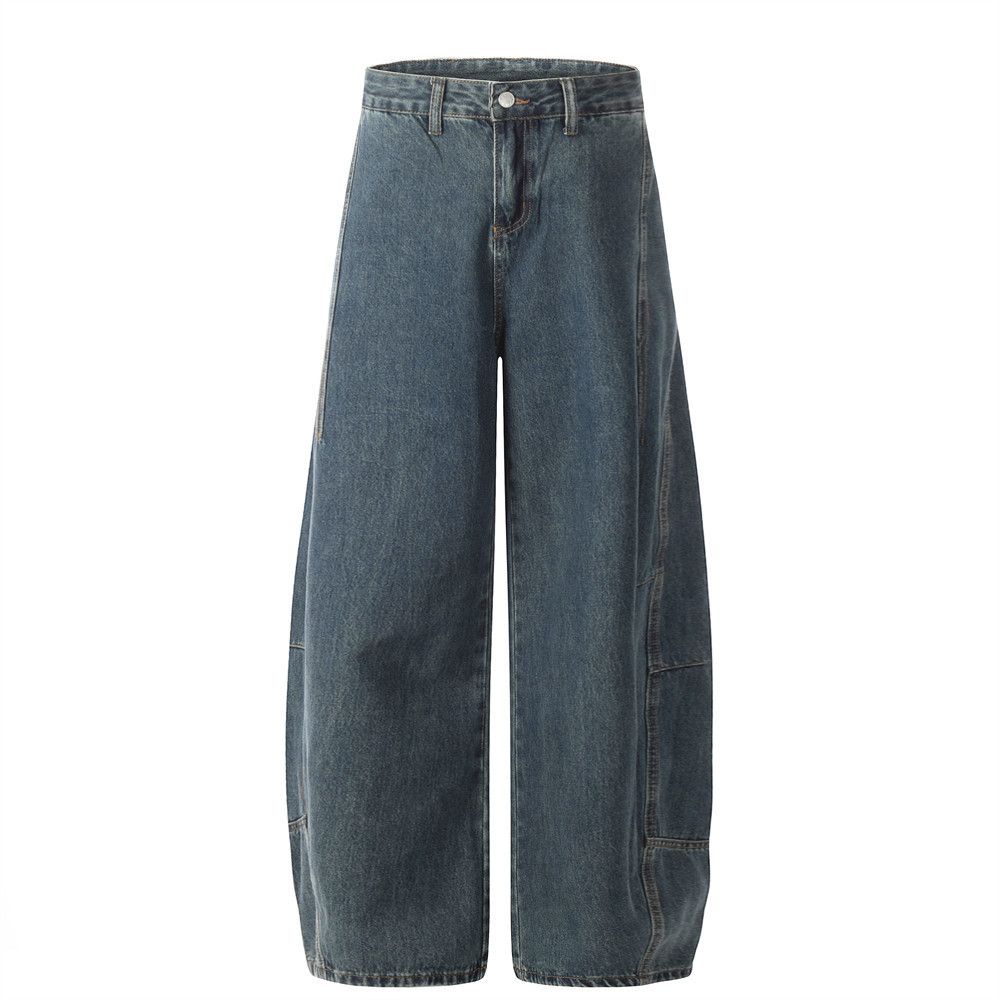 Japanese Brand × Jean American retro patchwork men's loose scimitar jeans Size US 32 / EU 48 - 1 Thumbnail