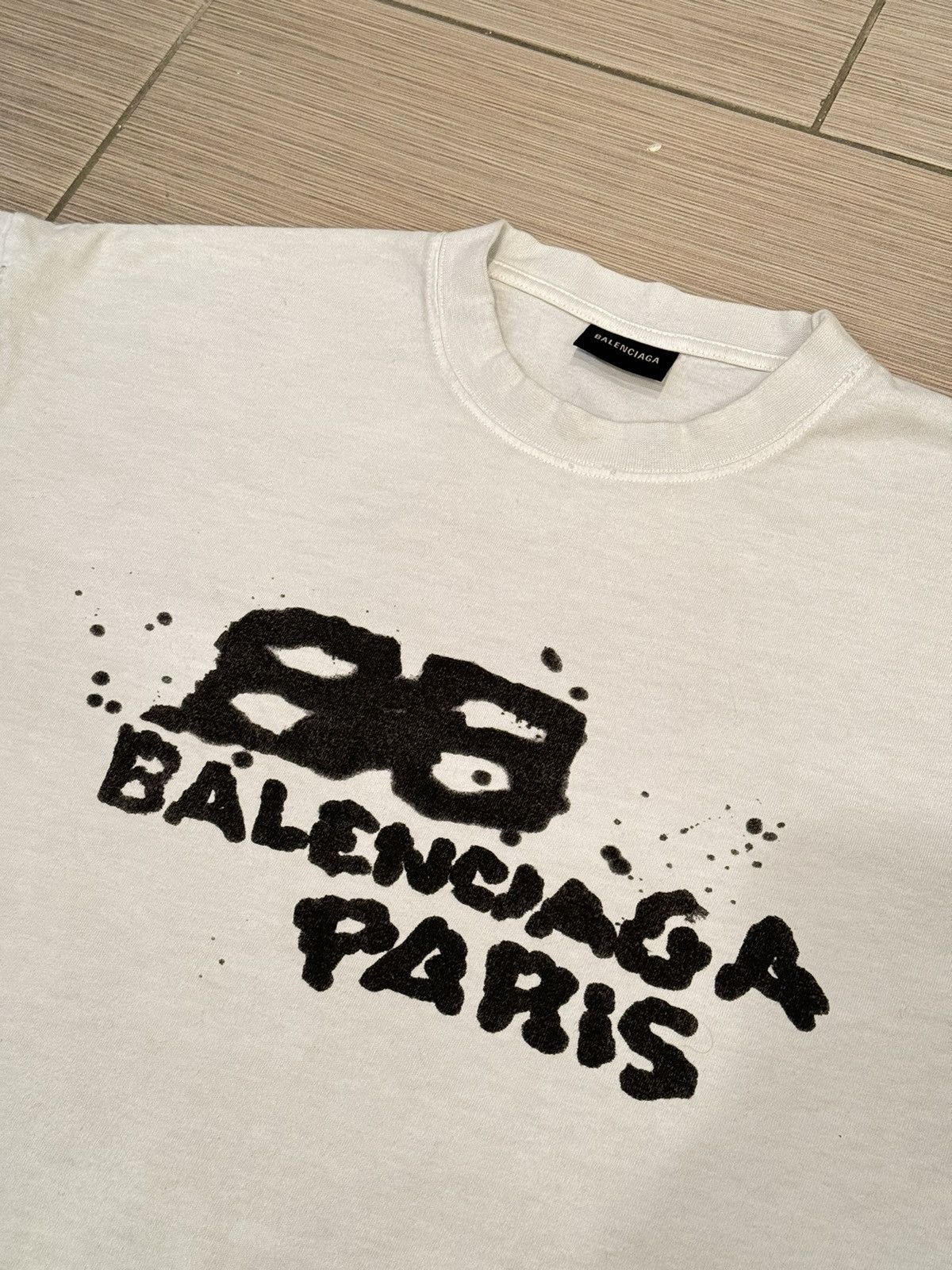 Balenciaga Graphic Logo Tee Size US M / EU 48-50 / 2 - 2 Thumbnail