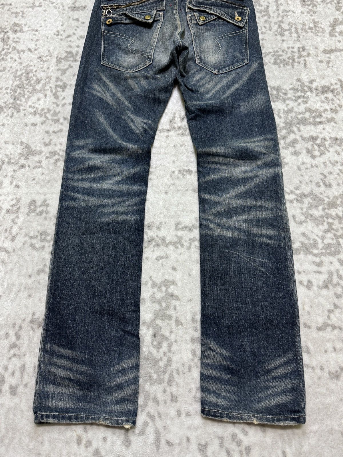 semanticdesign 2000s Semantic Design Mud Wash Clawmark Zipper Pocket Jeans Size US 31 - 12 Thumbnail