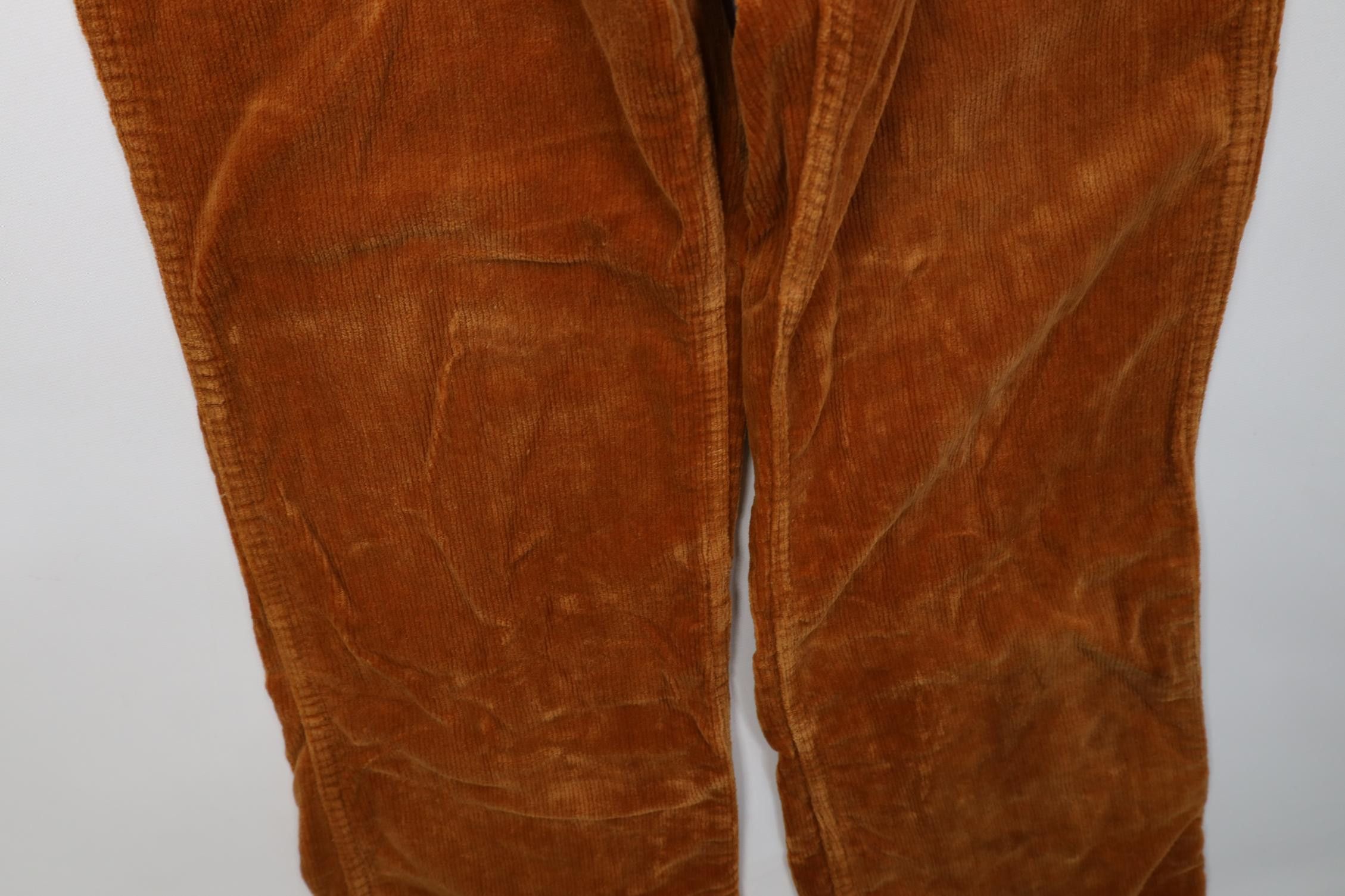 Vintage Vintage 70s Streetwear Corduroy Wide Leg Pants Orange Brown Size US 29 - 6 Thumbnail