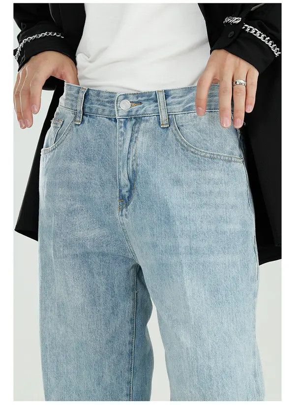 VIBE Casual light blue versatile straight jeans Size US 32 / EU 48 - 6 Thumbnail