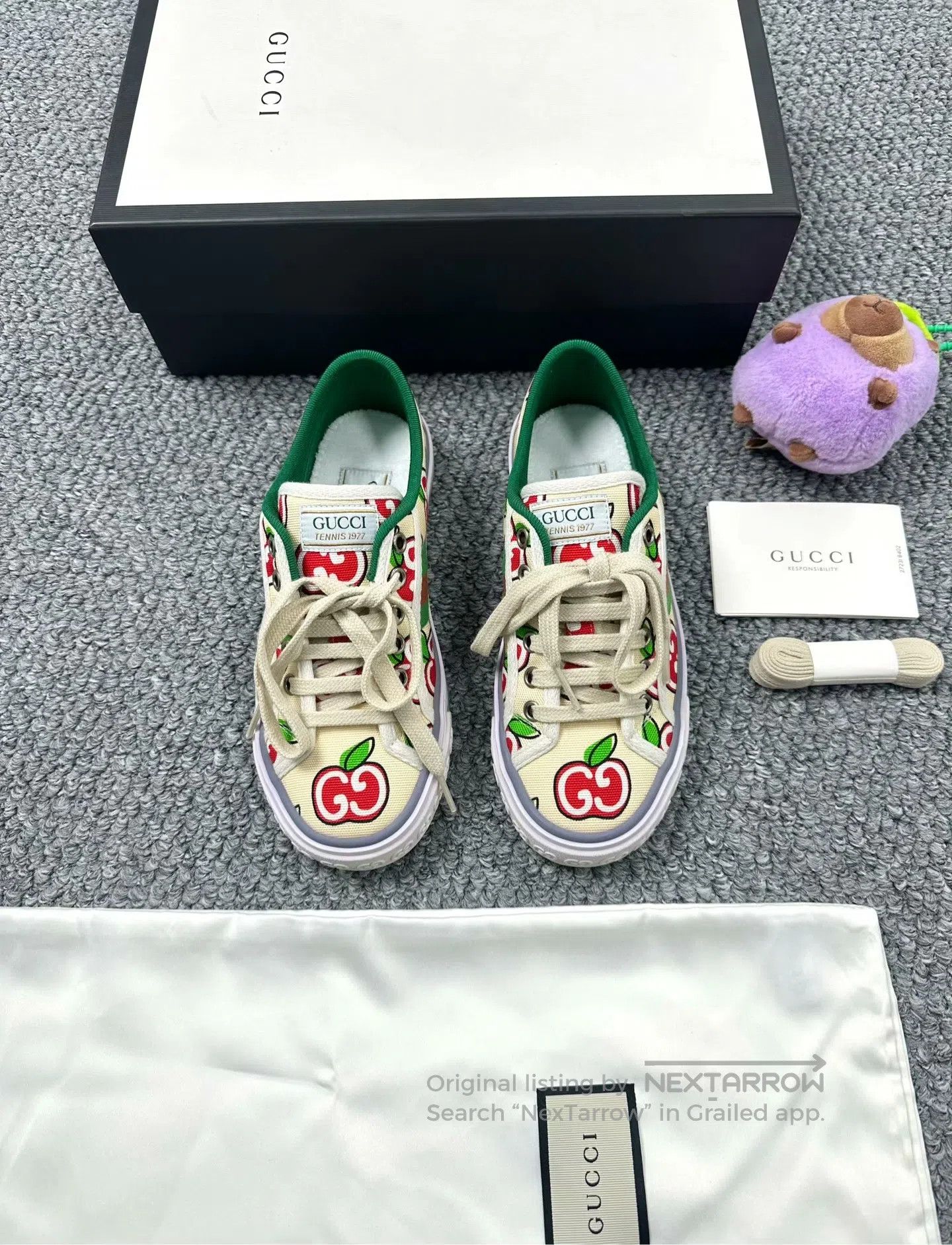 Gucci Guicci Color Block Apple 1977 Canvas Shoes| Size US 4 / IT 34 - 2 Thumbnail
