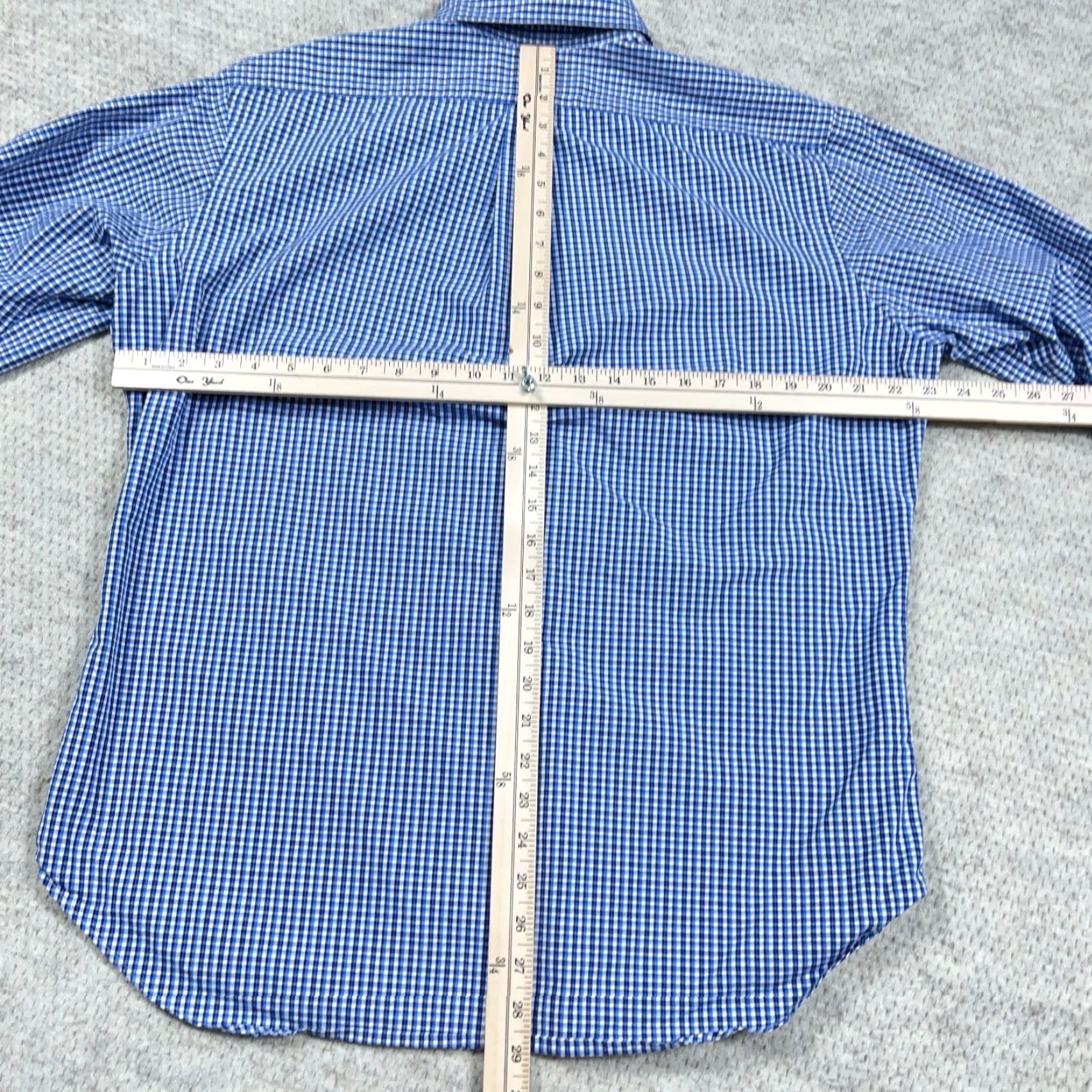 Ralph Lauren Ralph Lauren Shirt Men Large Blue Classic Fit Plaid Button-Up Dress Shirt Adult Size 42R - 7 Thumbnail