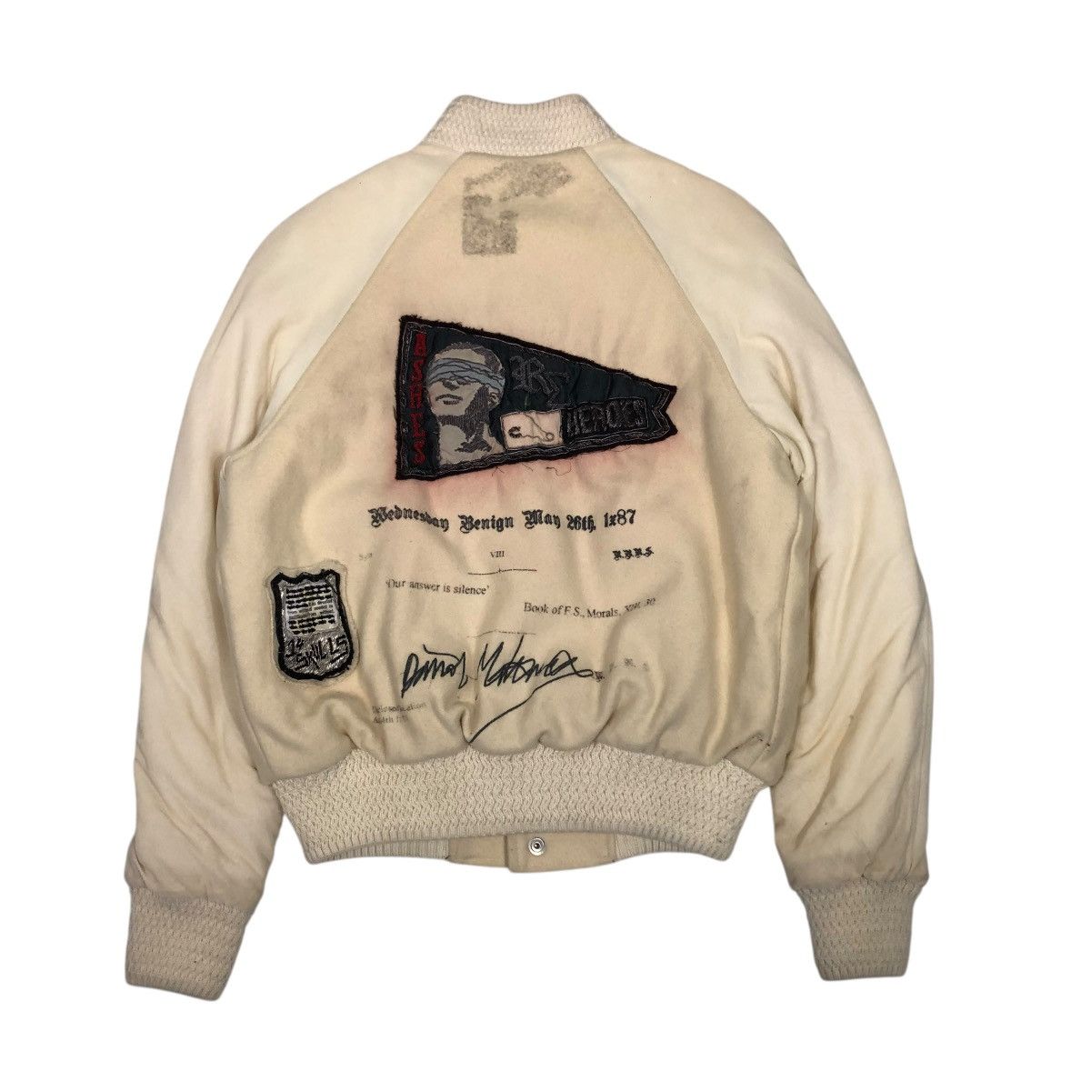 Raf Simons 🔥RAF SIMONS ASHES & HEROES 2006/2007 COLLECTIONS WOOL BOMBER Size US M / EU 48-50 / 2 - 1 Thumbnail