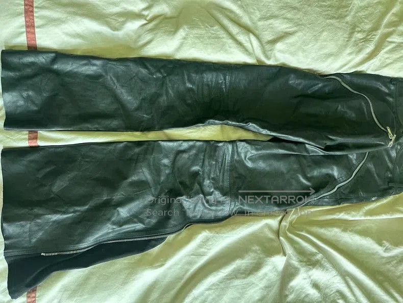 Rick Owens Rick Owens Leather Flared Zip Pants. Size US 27 - 7 Thumbnail