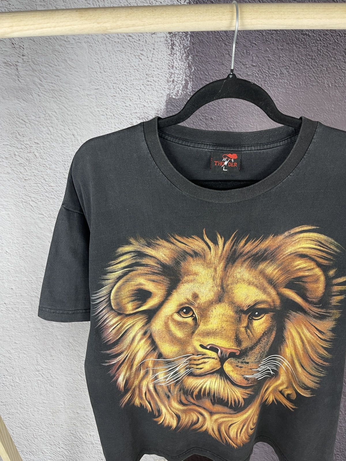 Vintage Thunder Lion 🦁 animal double side vintage tee shirt Size US L / EU 52-54 / 3 - 6 Thumbnail