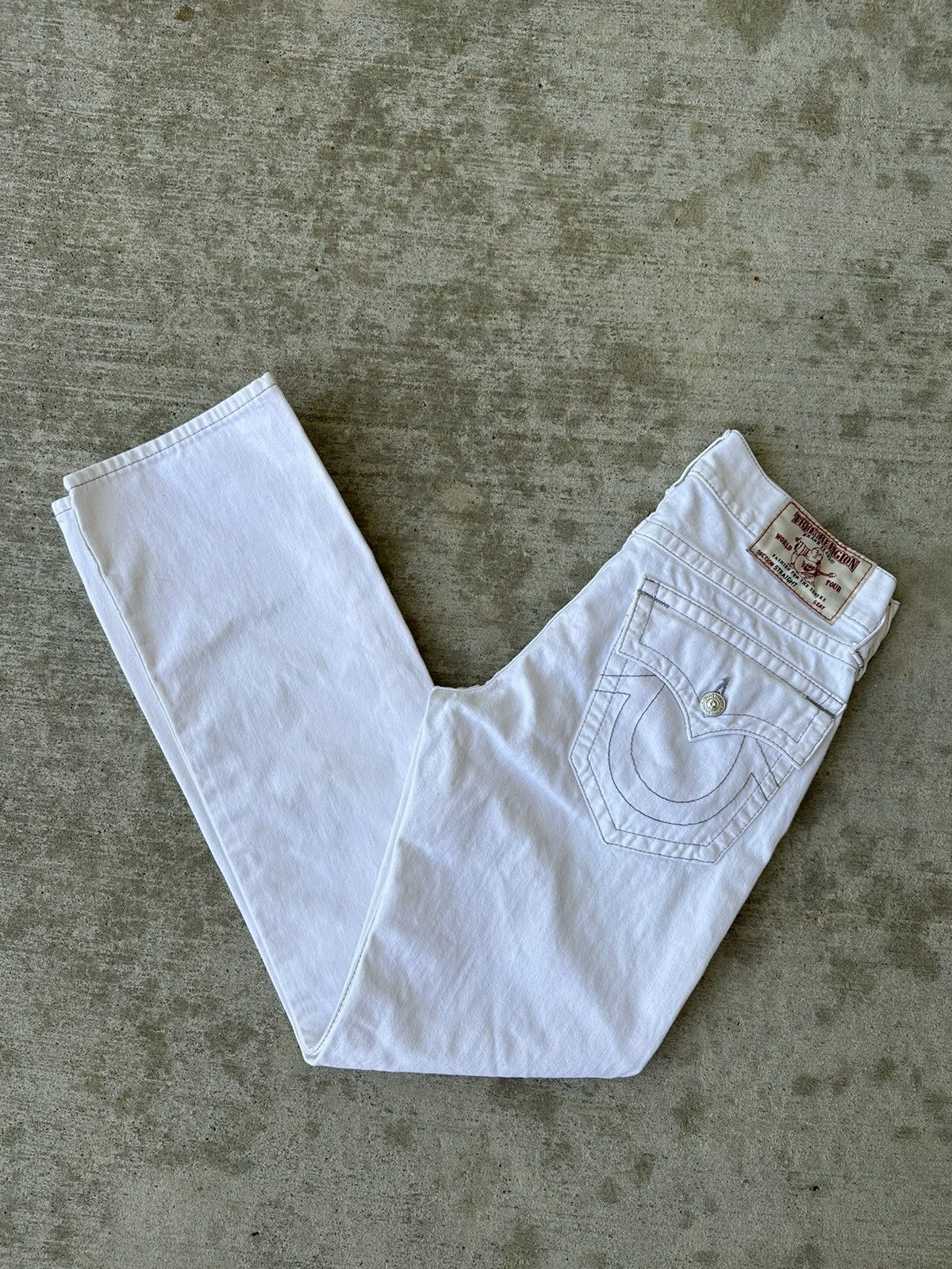 True Religion Y2K True Religion White Jeans Size US 31 - 1 Thumbnail