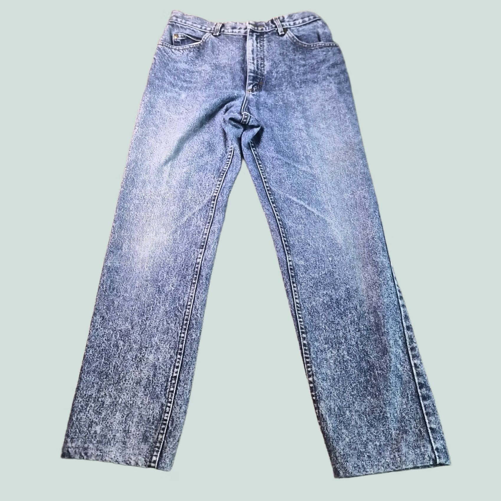 Lee × Vintage Vintage 70s Lee Straight Leg Denim Jeans Gray Cotton 