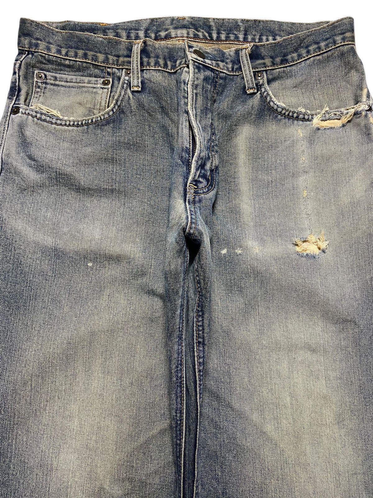 Edwin Vintage Edwin 404 Faded Wash Distressed Loose Jeans Size US 34 / EU 50 - 3 Thumbnail