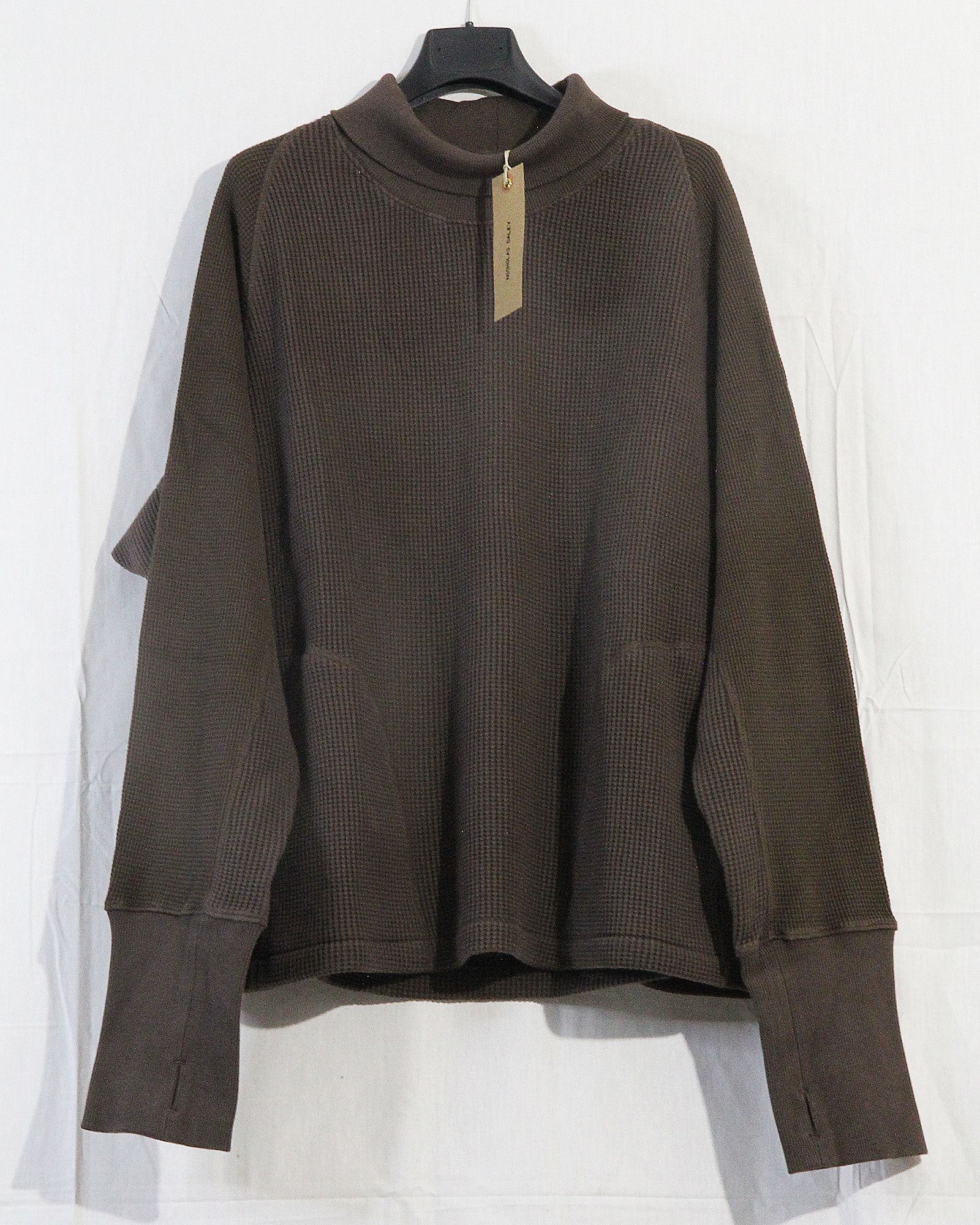 image of Nicholas Daley Handcrafted Cotton Turtleneck Sweater in Brown, Men's (Size Large)
