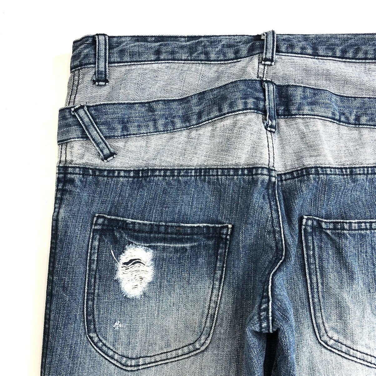 If Six Was Nine × Japanese Brand × PPFM 179/WG Nicole Club Double Waist Blue Wash Jeans Size US 36 / EU 52 - 14 Thumbnail