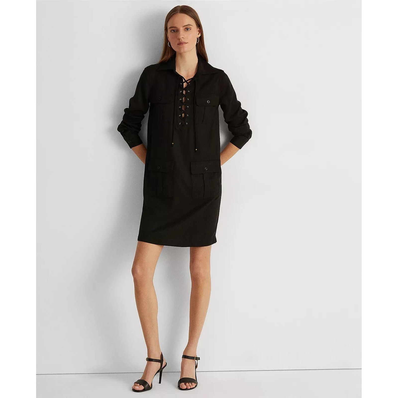 Ralph Lauren Lauren Ralph Lauren Women Lace-Up Placket Dress Size 4 Size S / US 4 / IT 40 - 2 Thumbnail