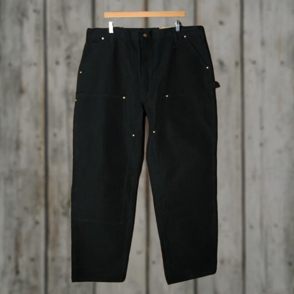 Carhartt Carhartt B01-BLK Loose Original Fit Firm Duck Double-Front Dungarees Sz. 42x32 Black Carpenter Pants Mens Regular 42 32 Denim Cotton N/A Size US 42 / EU 58 - 1 Thumbnail