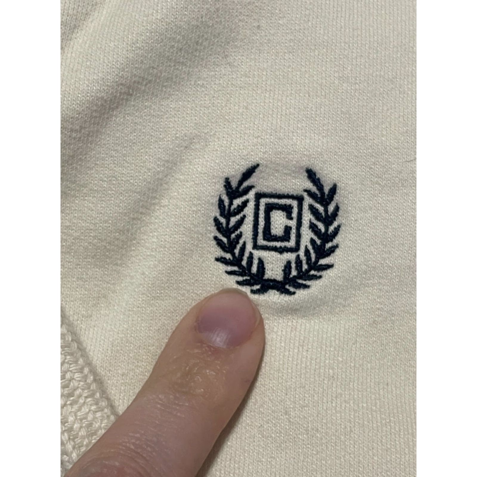 Chaps Chaps Hoodie Womens Large Ivory Full Zip Logo Drawstring Embroidered Size L / US 10 / IT 46 - 5 Thumbnail