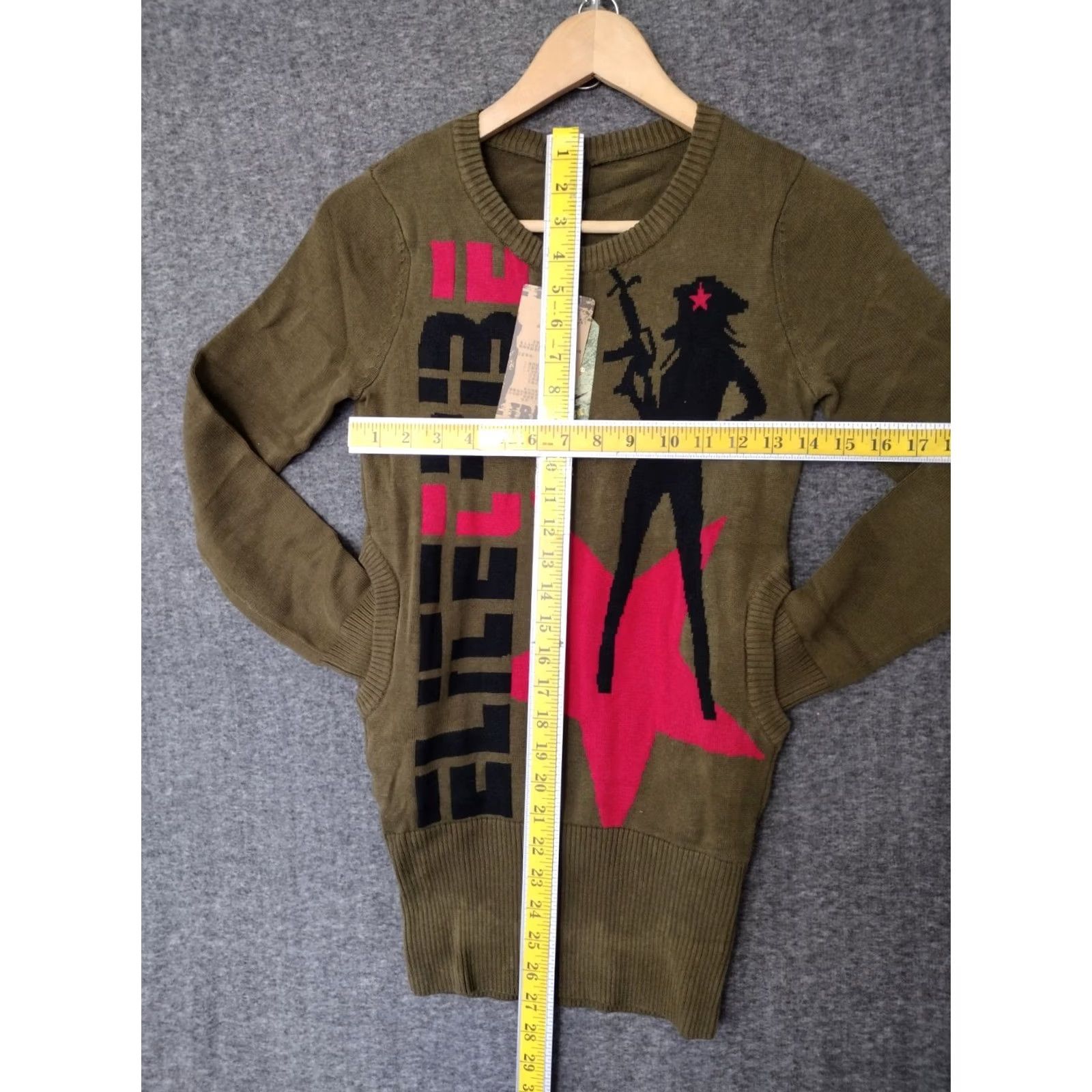 Vintage VINTAGE Elite Tribe Military theme Sweater Long Sleeve Women XS? Size S / US 4 / IT 40 - 4 Thumbnail