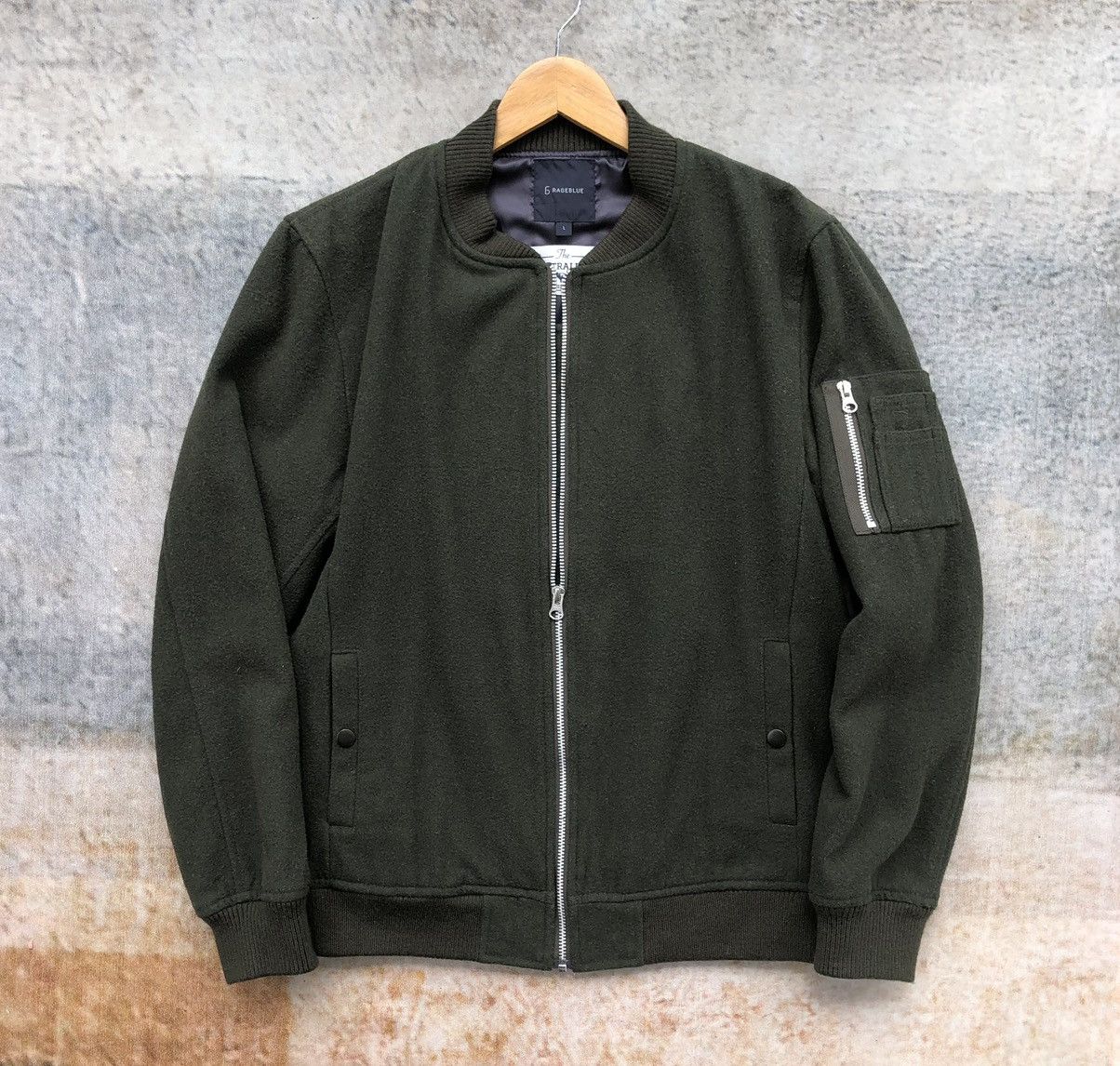 RAGEBLUE Rageblue Australian Merino Wool Ma-1 Blouson Bomber Jacket Size US L / EU 52-54 / 3 - 14 Thumbnail