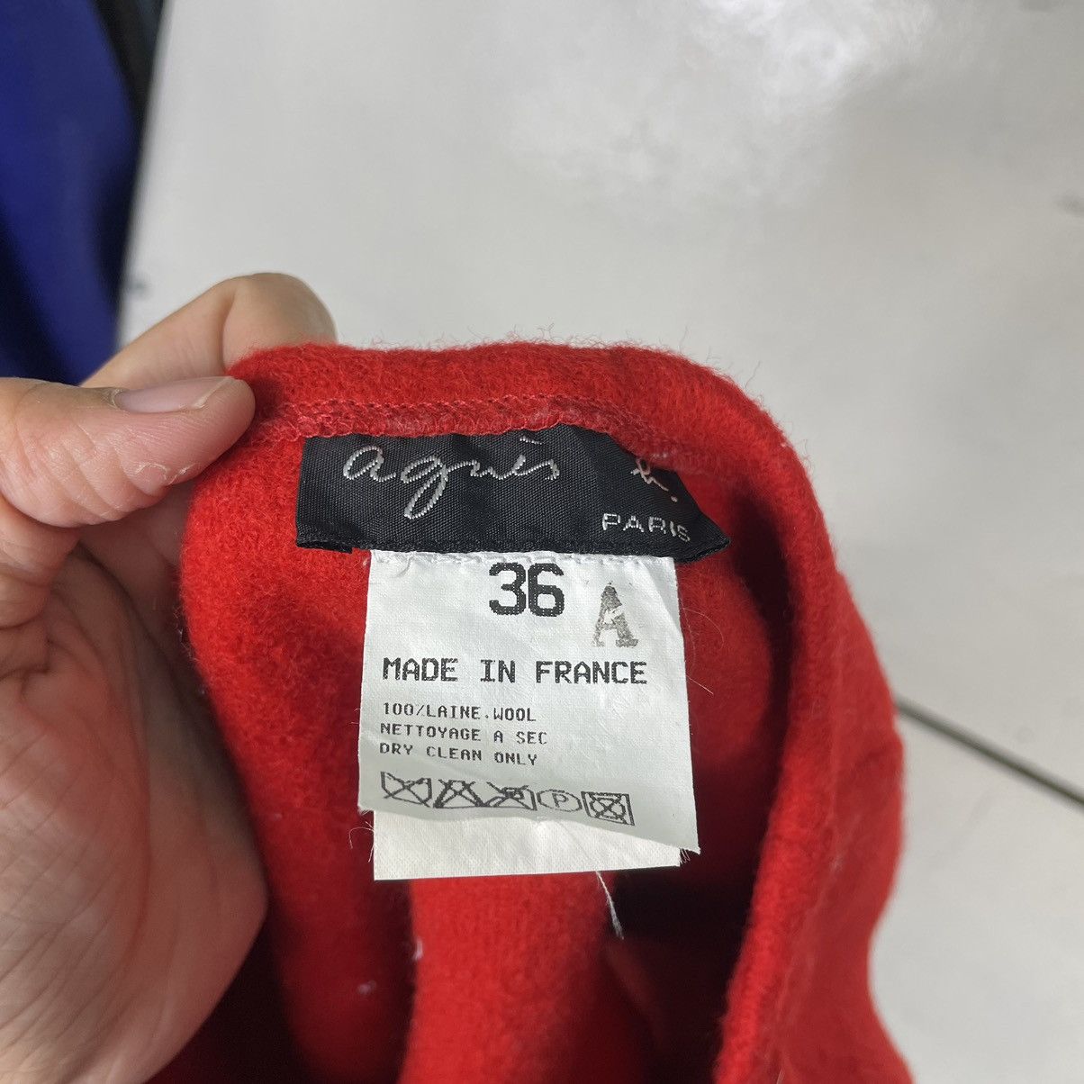 agnes b. 💥AGNES B WOOL RED MINI SKIRT Size 26" / US 2 / IT 38 - 7 Thumbnail