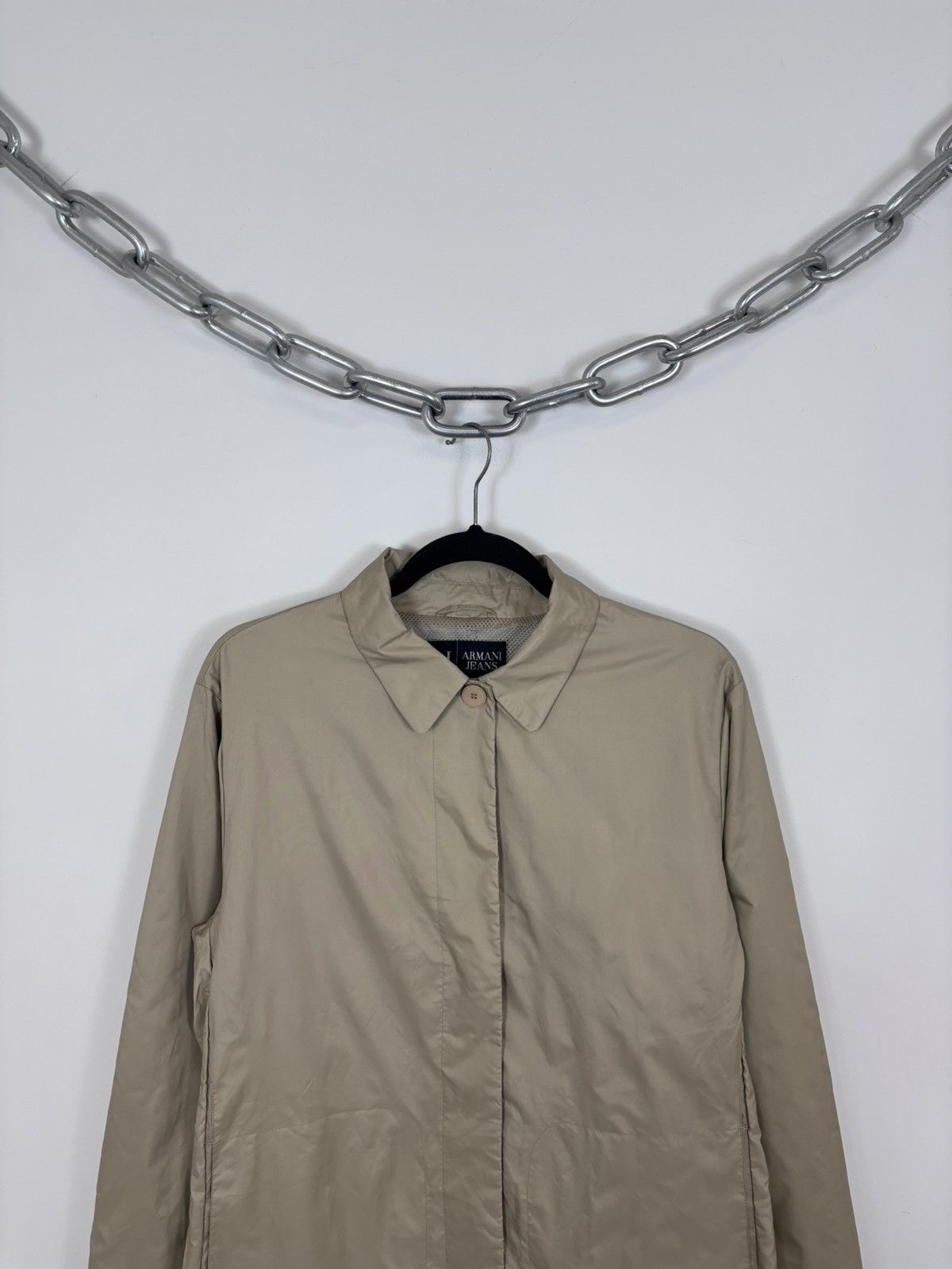 Armani Armani Jeans Women’s Beige Brown Long Trench Coat Size XL / US 12-14 / IT 48-50 - 4 Thumbnail