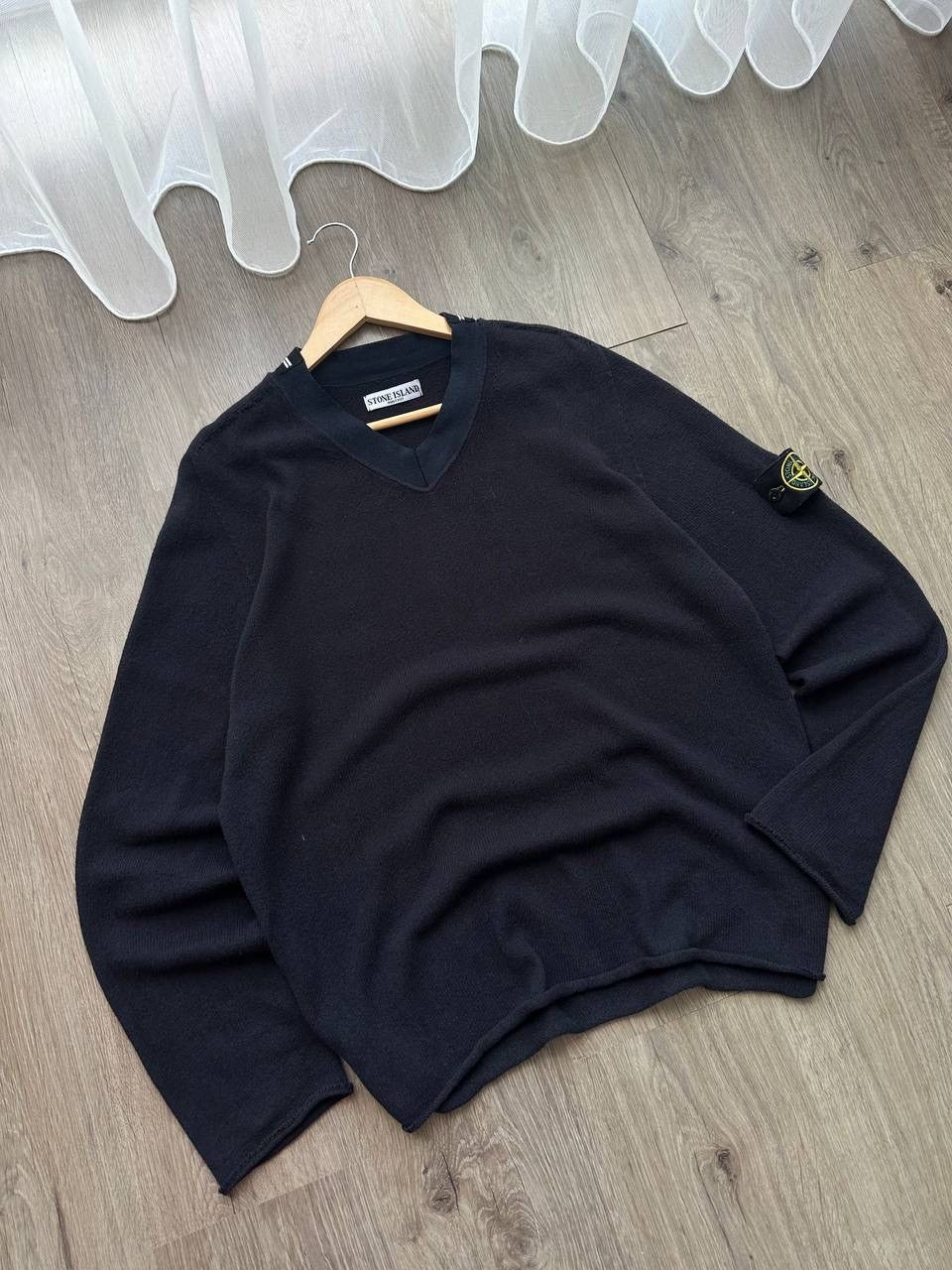 Stone Island × Vintage Vintage Stone Island Black Sweater Size US L / EU 52-54 / 3 - 17 Thumbnail