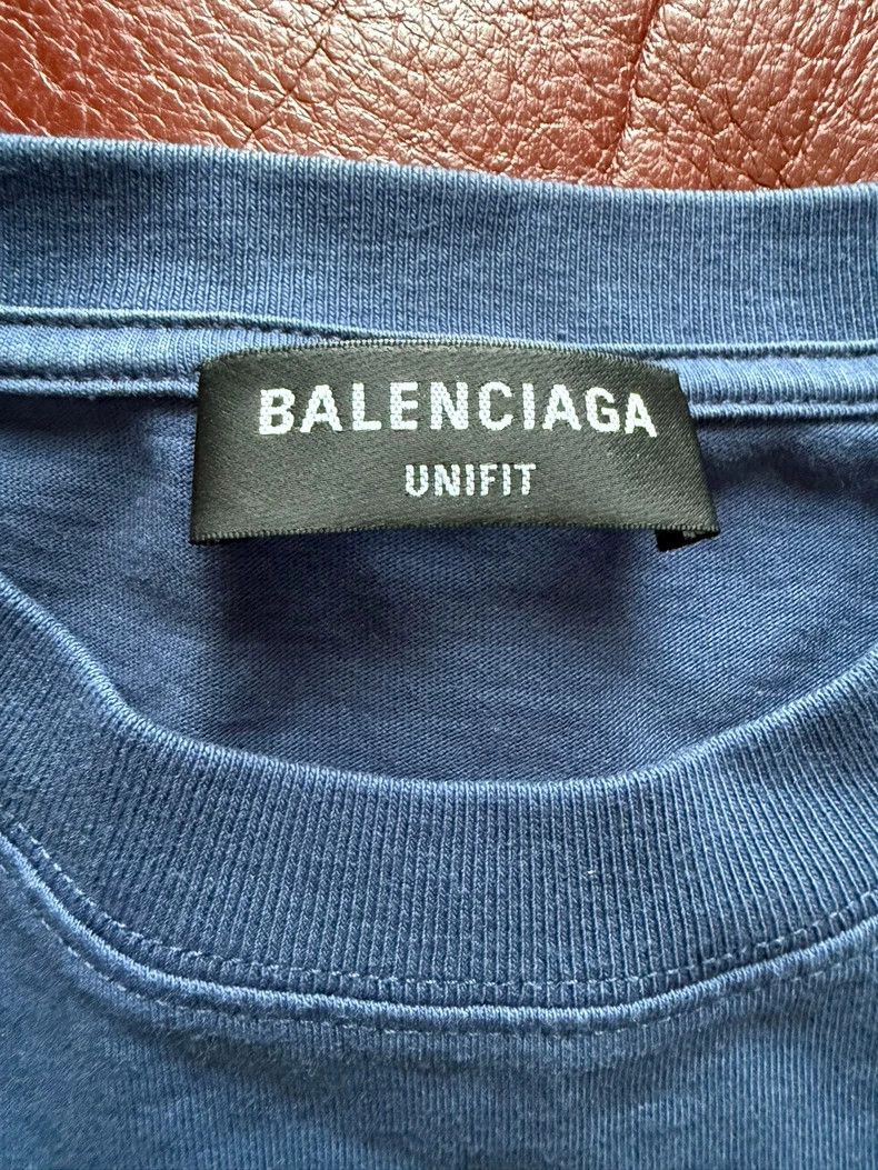 Balenciaga Balenciaga Navy GAY embroidered logo short sleeves Size US L / EU 52-54 / 3 - 4 Thumbnail