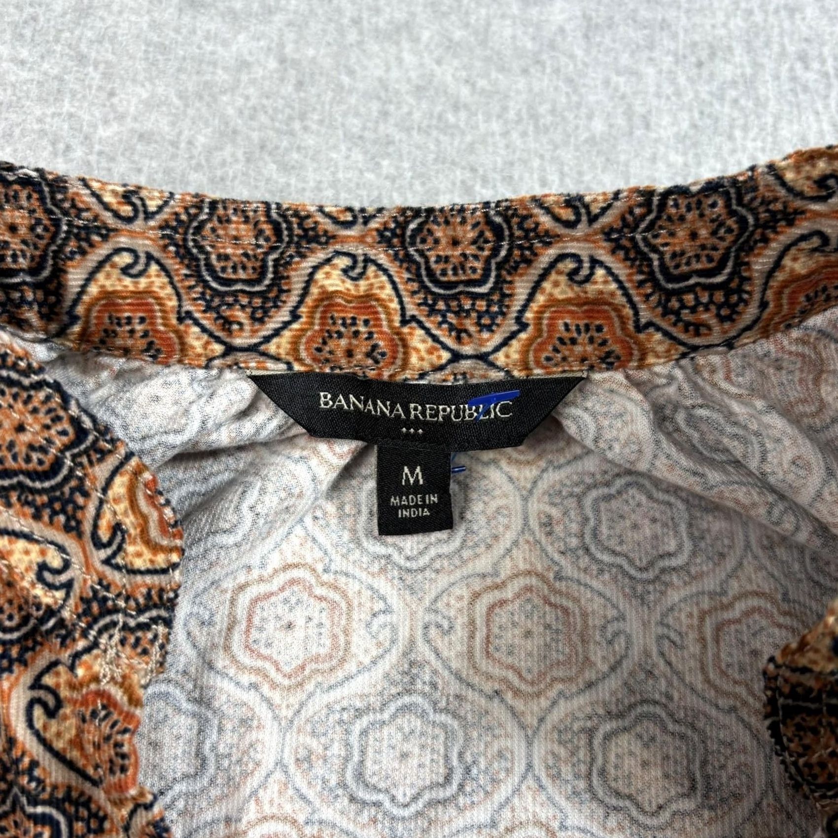 Banana Republic Banana Republic Shirt Womens M Brown Dress Women Paisley Tunic Boho Southwest West Size M / US 6-8 / IT 42-44 - 3 Thumbnail