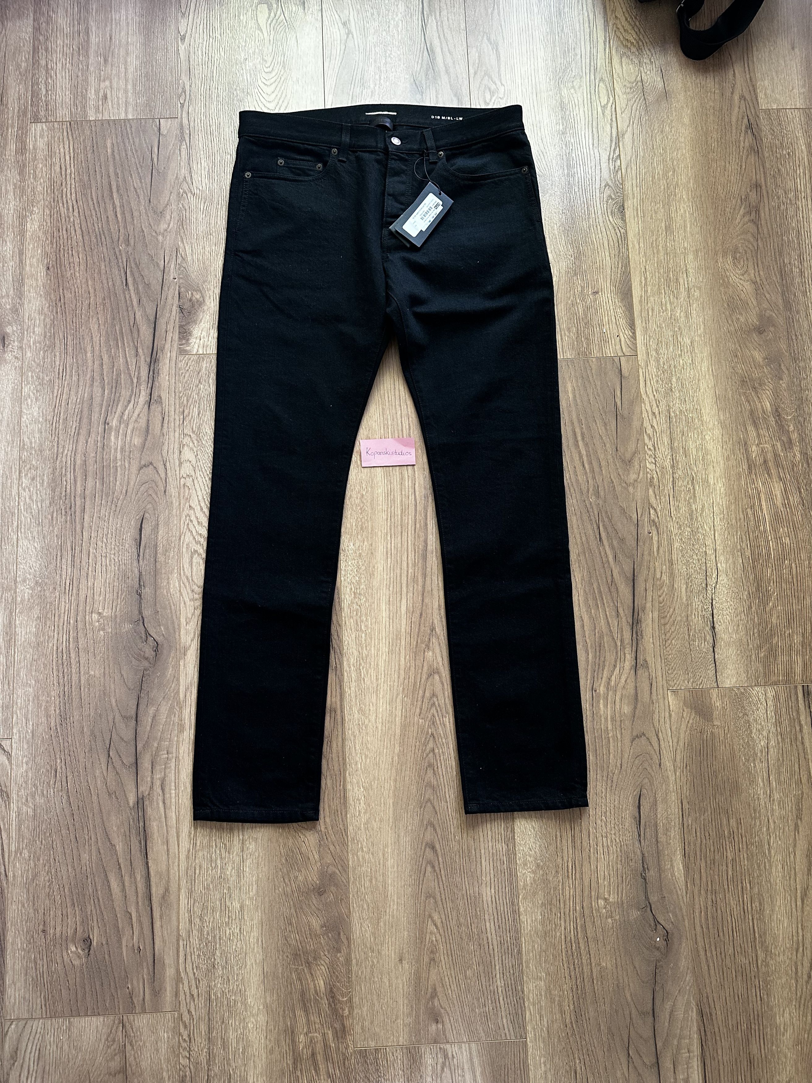 image of Saint Laurent Paris Slim Fit Denim Size 34 in Black, Men's