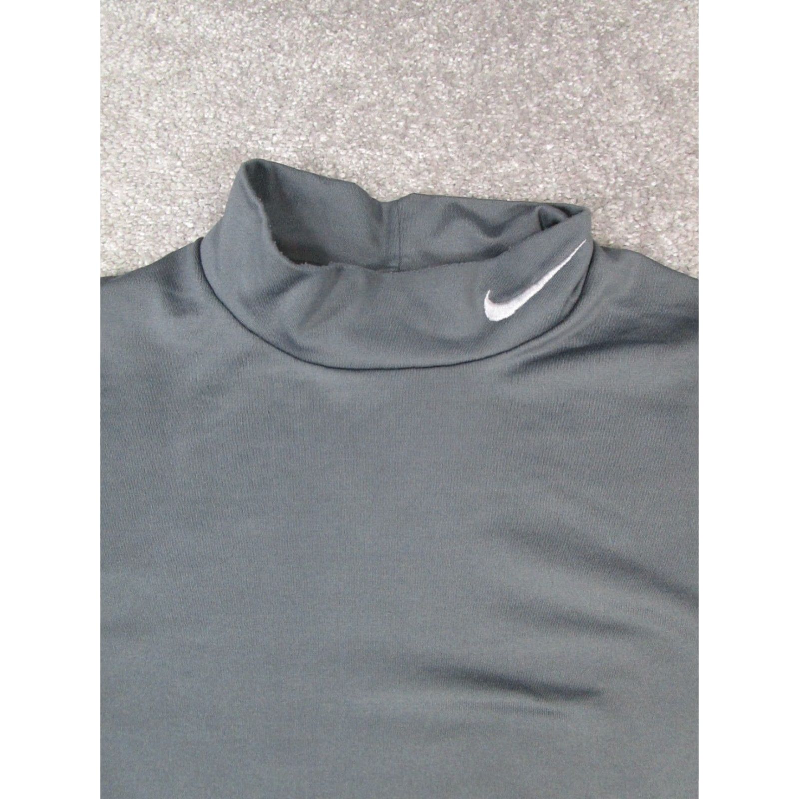 Nike Nike Pro Combat Shirt Men Large Gray Pullover Mock Neck Dri-Fit Cross Training Gym Running Mens Size US L / EU 52-54 / 3 - 2 Thumbnail