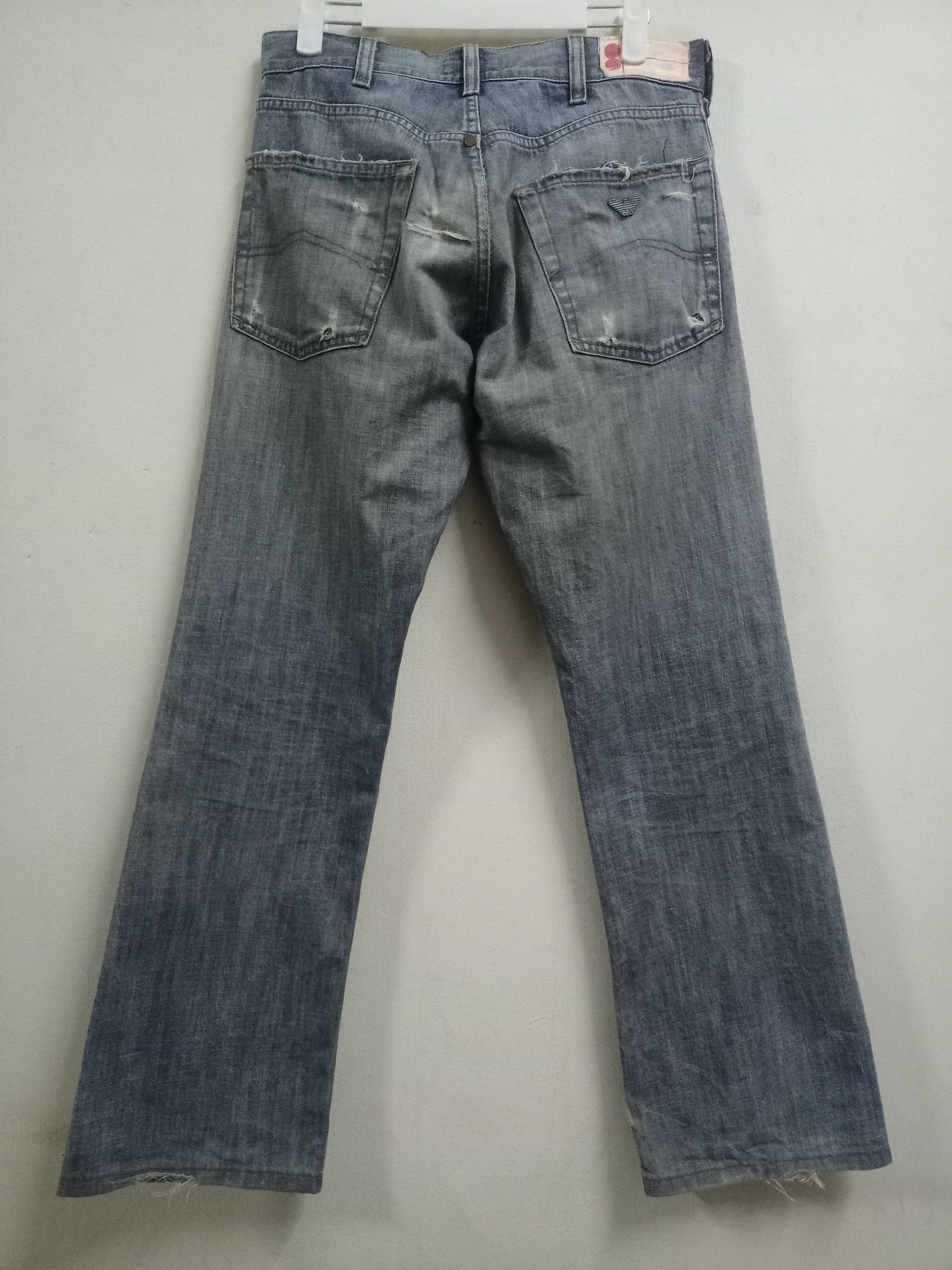 Armani Vintage Armani Distressed Flare Jeans Size US 30 / EU 46 - 2 Thumbnail