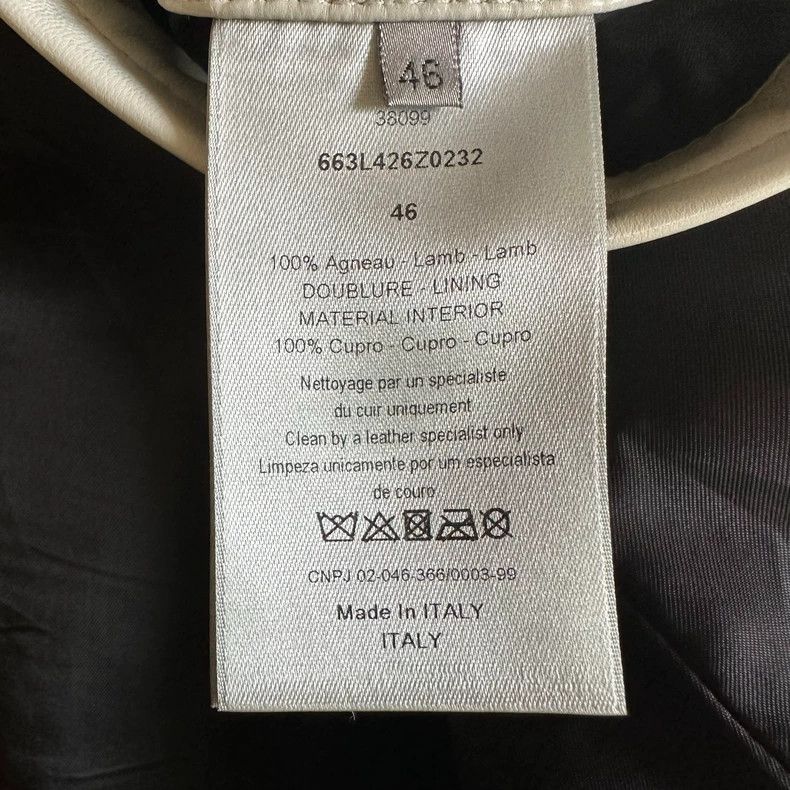 Dior Dior White stitching sheepskin leather jacket coat Size US S / EU 44-46 / 1 - 8 Thumbnail