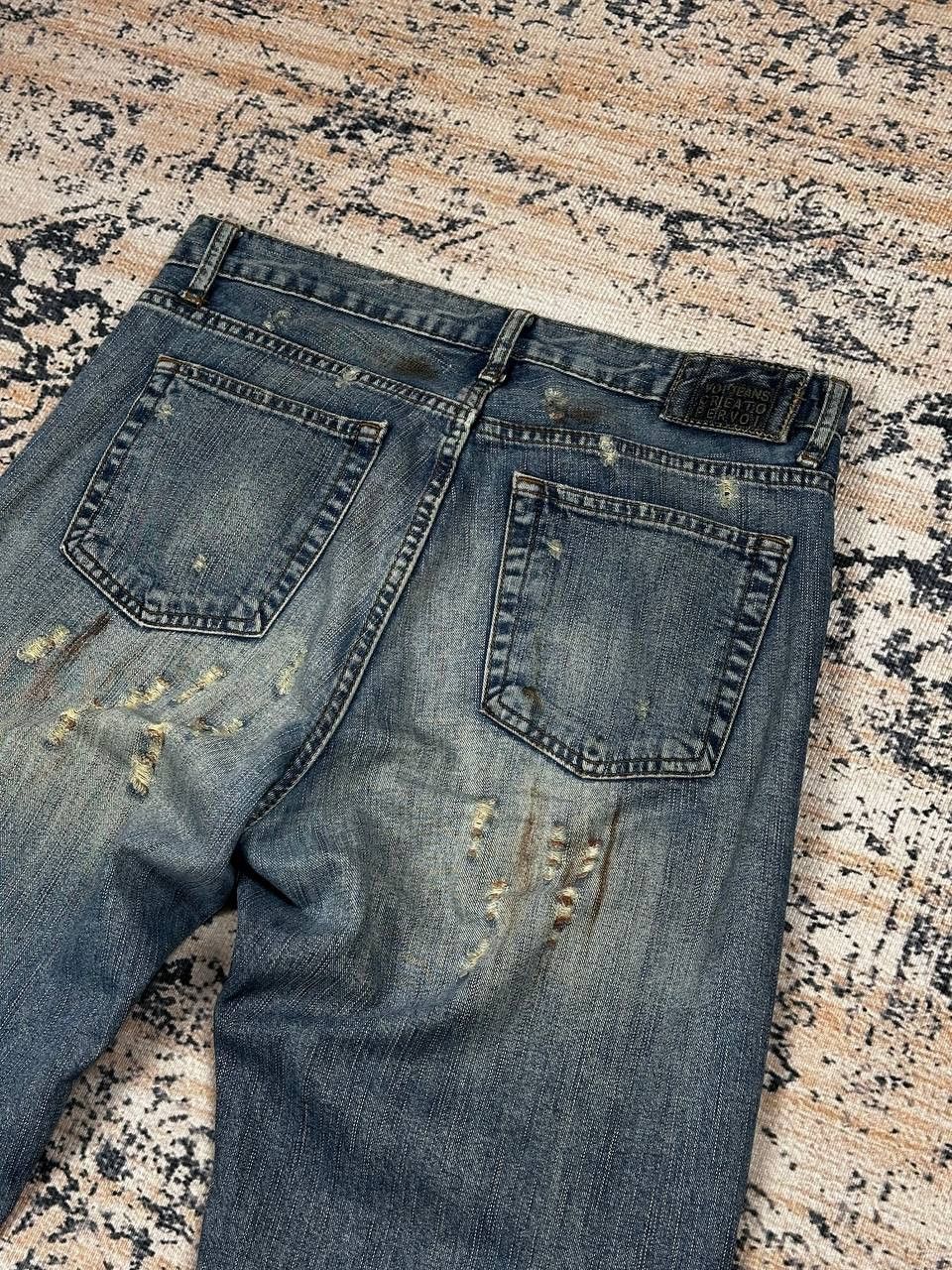 Japanese Brand Vintage Avant Garde Destroyed Punk Baggy Denim Jeans Size US 32 / EU 48 - 14 Thumbnail