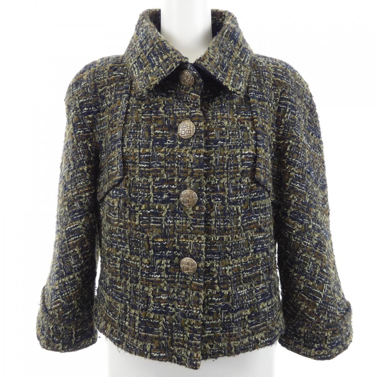 Chanel Chanel Chanel Cashmere Blend Jacket Others Outerwear P59599V45187 DUTY FREE for USA Size ONE SIZE - 1 Thumbnail