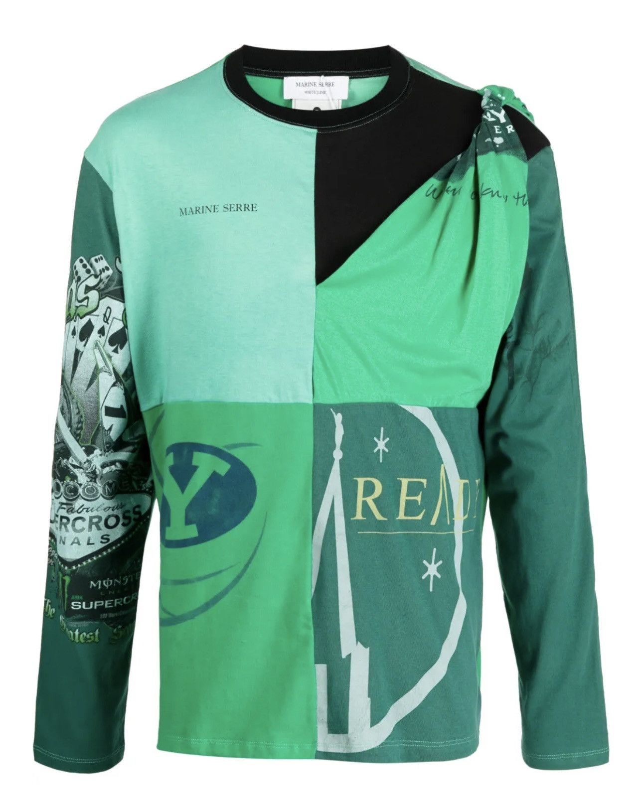 Marine Serre Regenerated Graphic-Print T-Shirt Size US S / EU 44-46 / 1 - 1 Thumbnail