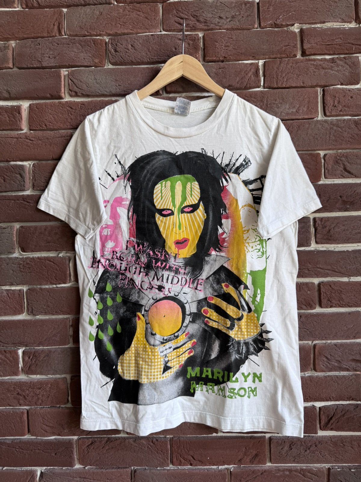 Band Tees Rare Vintage 00s Marilyn Manson Tour Metal Band Tee White M Size US M / EU 48-50 / 2 - 1 Thumbnail