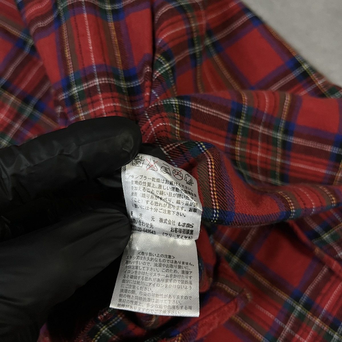 Japanese Brand PLAID FLANNEL SHIRT STUDDED COLLAR TARTAN DESIGNER GRUNGE Size US L / EU 52-54 / 3 - 4 Thumbnail