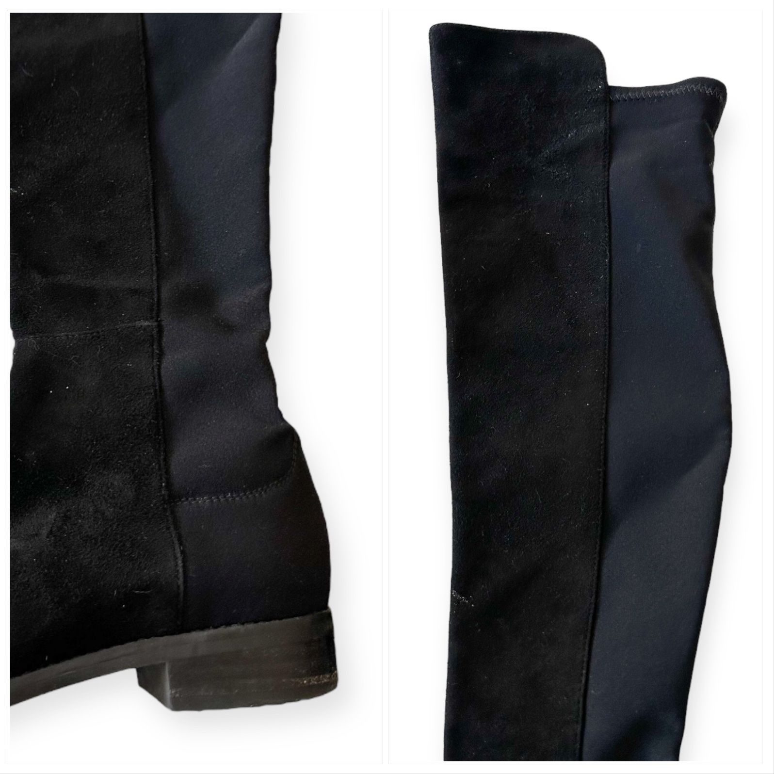 Stuart Weitzman Stuart Weitzman Over the Knee Black Suede/Stretch 50/50 Boot Size US 6 / IT 36 - 6 Thumbnail