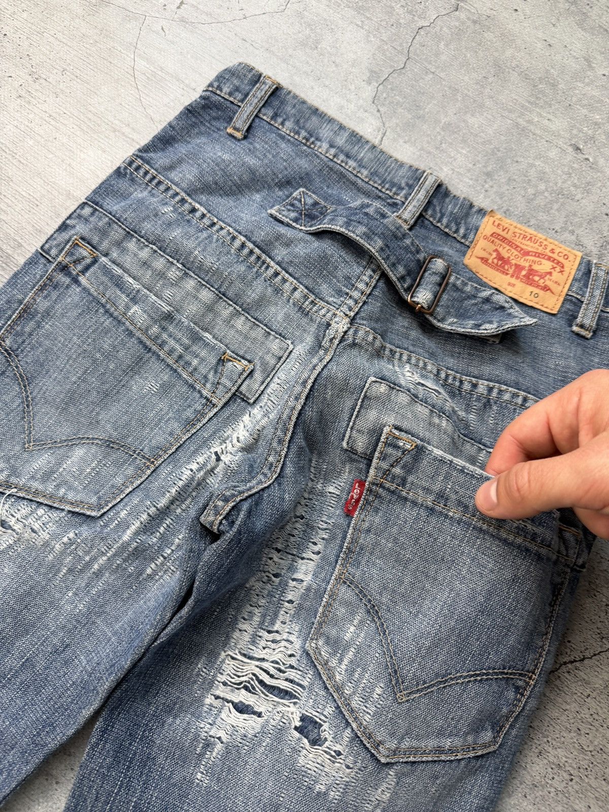 Levi's Y2K Skull Cross Bones Levi’s Engineered Jeans Grunge Size US 26 / EU 42 - 5 Thumbnail
